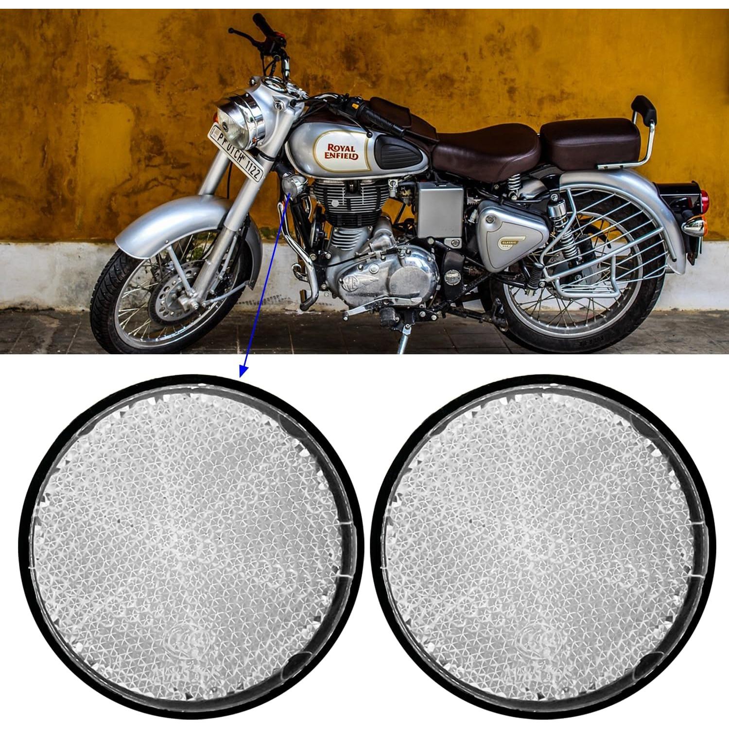 Reflectores de Motocicleta Boguish 56mm Blancos - 2 Pcs