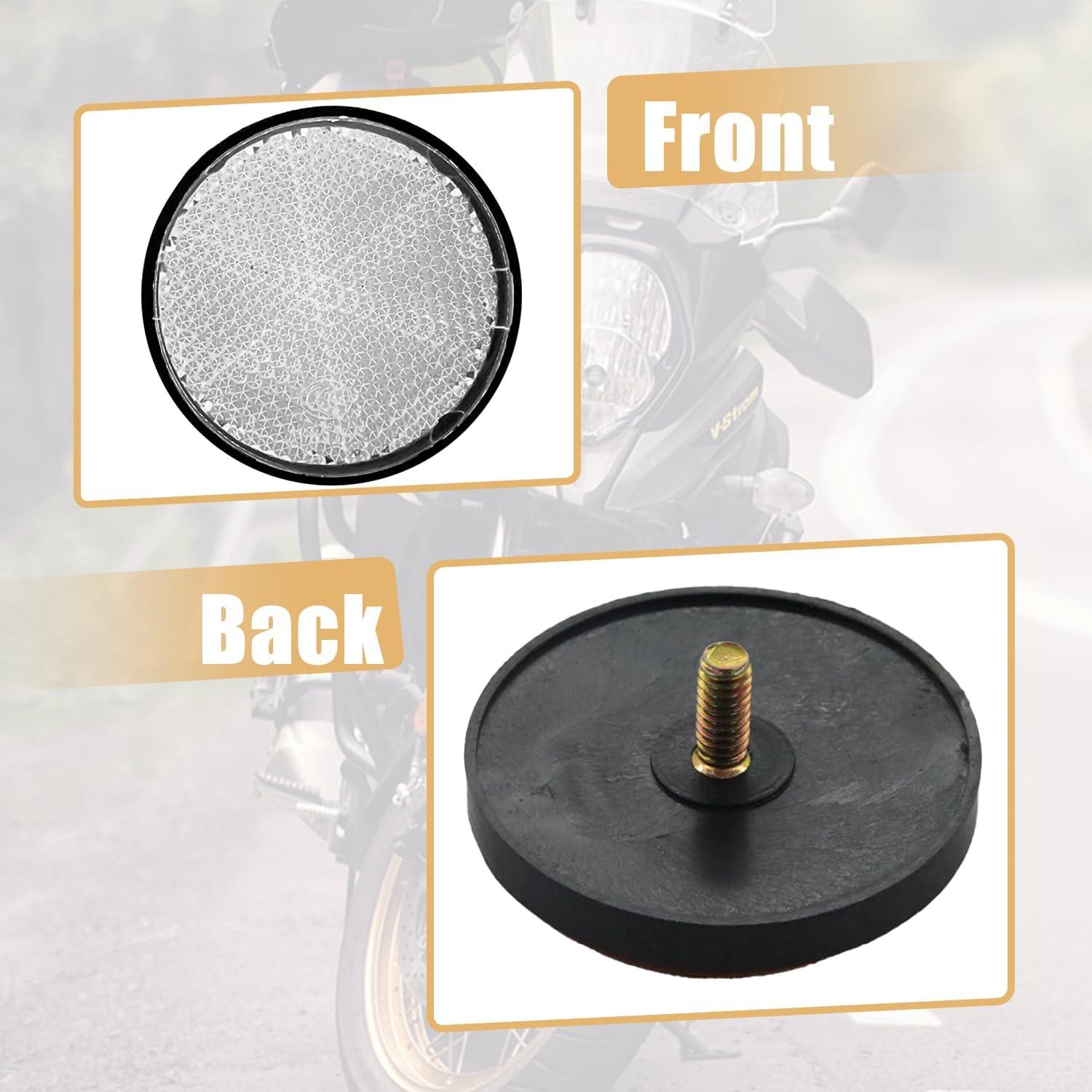 Reflectores de Motocicleta Boguish 56mm Blancos - 2 Pcs