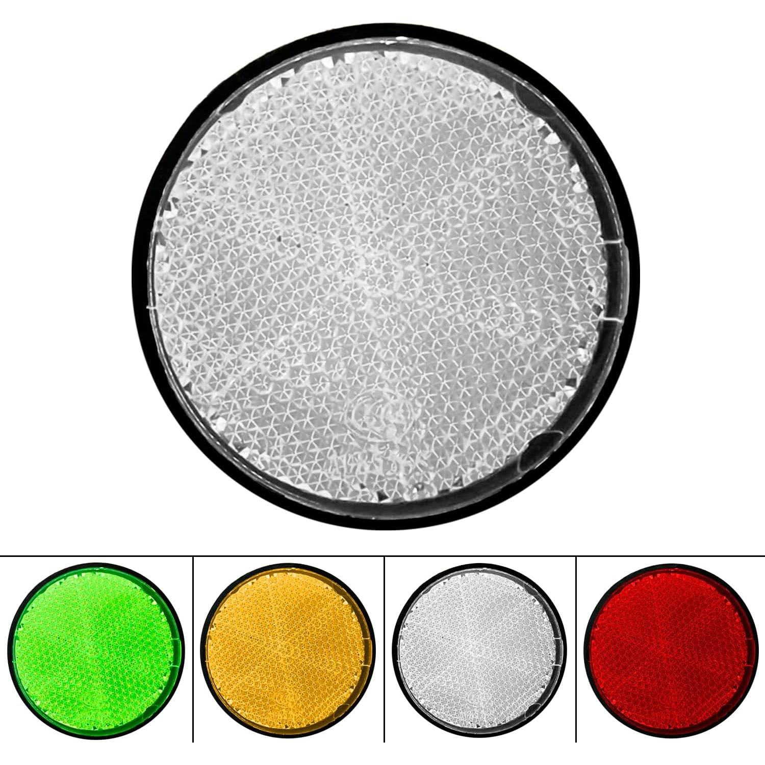 Reflectores de Motocicleta Boguish 56mm Blancos - 2 Pcs