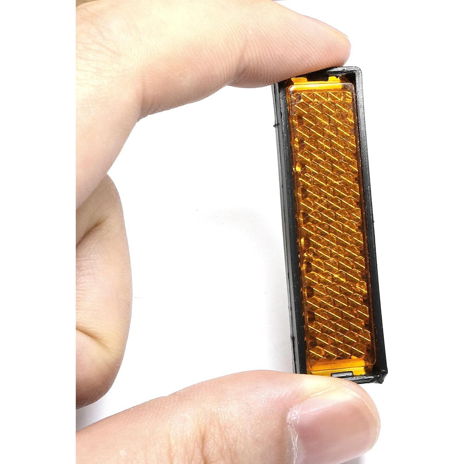 Pedales Reflectores SQXBK 10PCS Seguridad Naranja 52x14mm