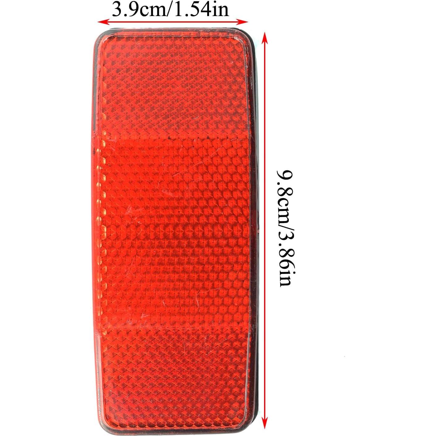 Reflector Trasero de Bicicleta PZRT Rojo 98x39mm Accesorio
