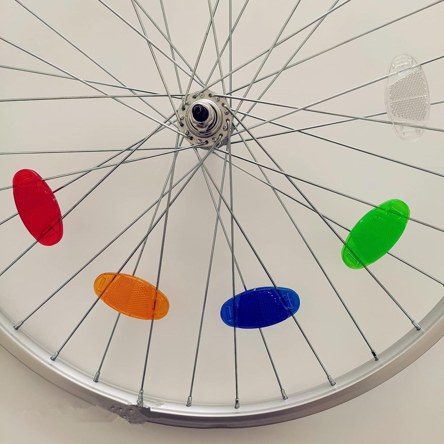 8 Reflectores Ovalados para Ruedas de Bicicleta UoYu Verde