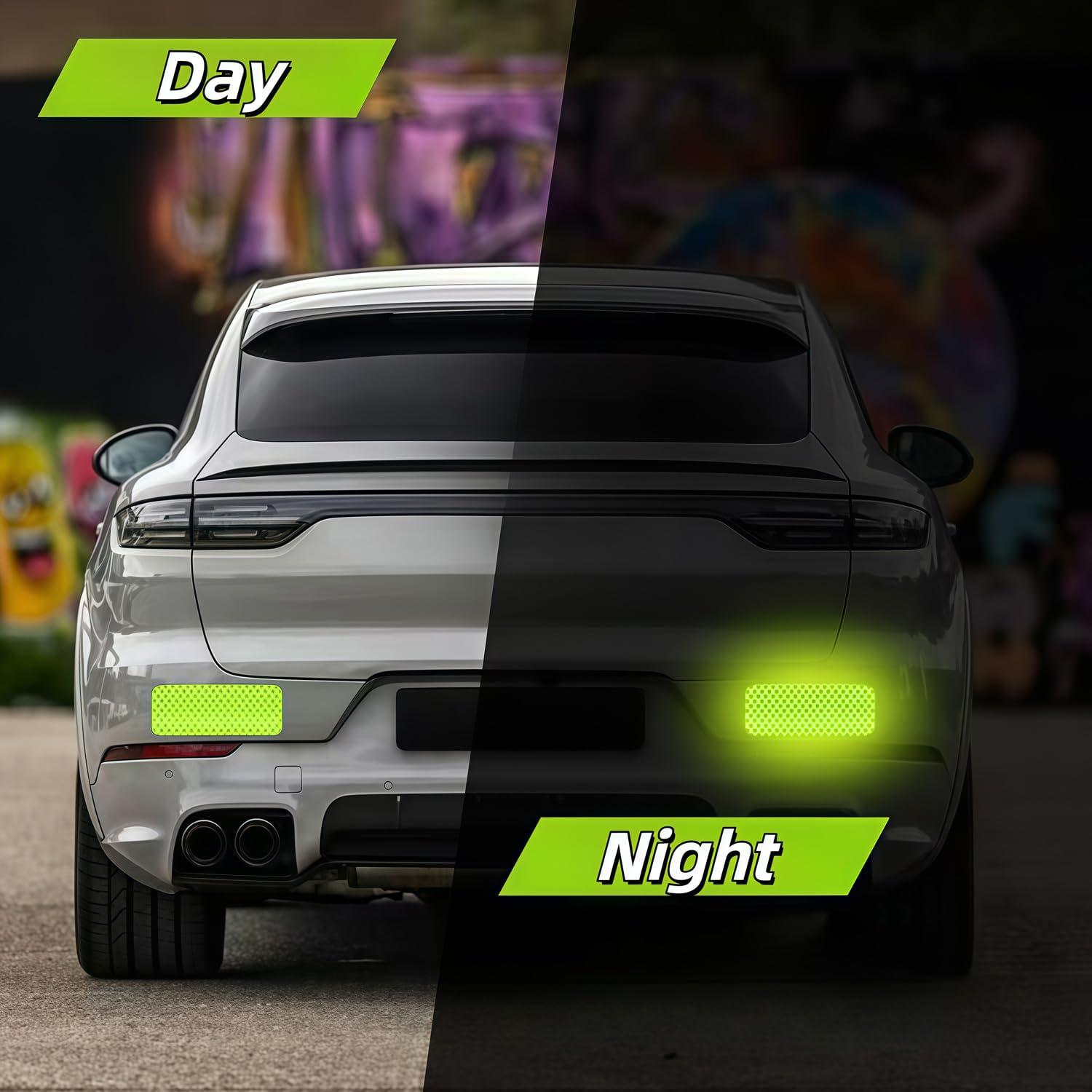 Cinta Reflectante 30 PCS Verde Fluorescente 3x8 cm para Seguridad