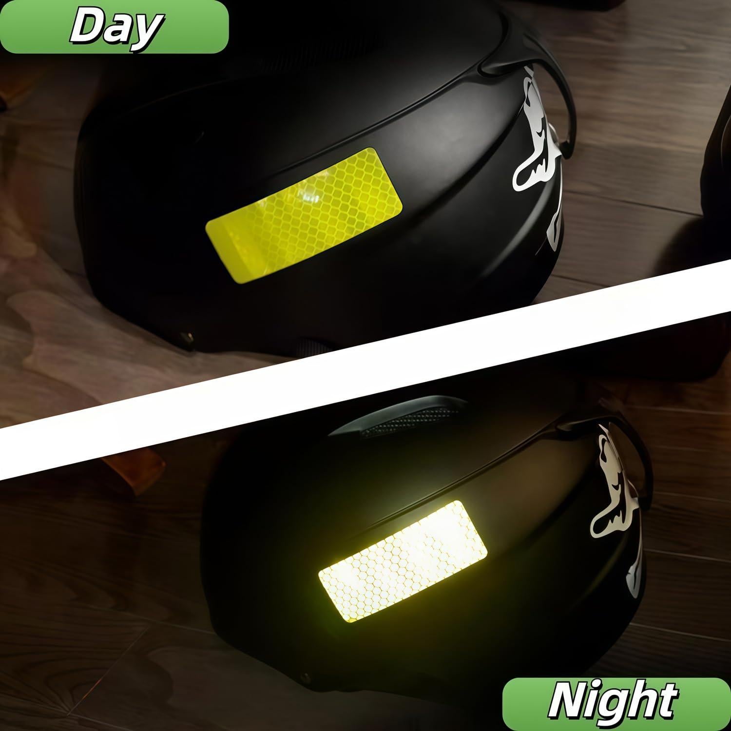 Cinta Reflectante 30 PCS Verde Fluorescente 3x8 cm para Seguridad