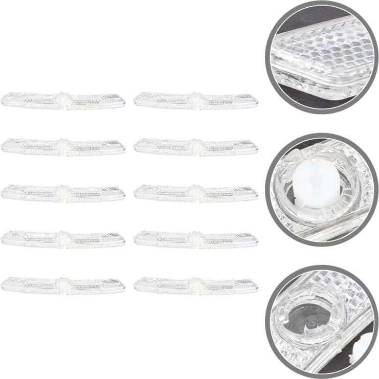 10 Reflectores de Rueda de Bicicleta BIUDECO Blancos