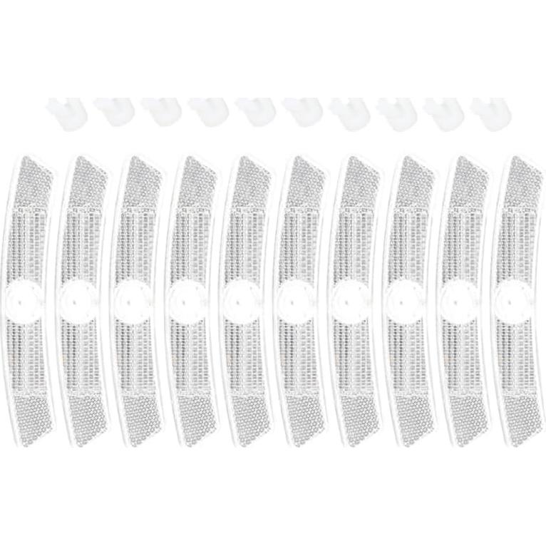 10 Reflectores de Rueda de Bicicleta BIUDECO Blancos