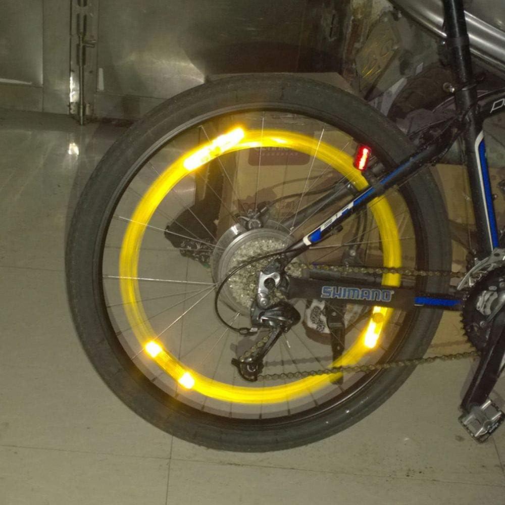 Reflectores de Rueda de Bicicleta EORTA 4 Piezas Amarillo y Blanco
