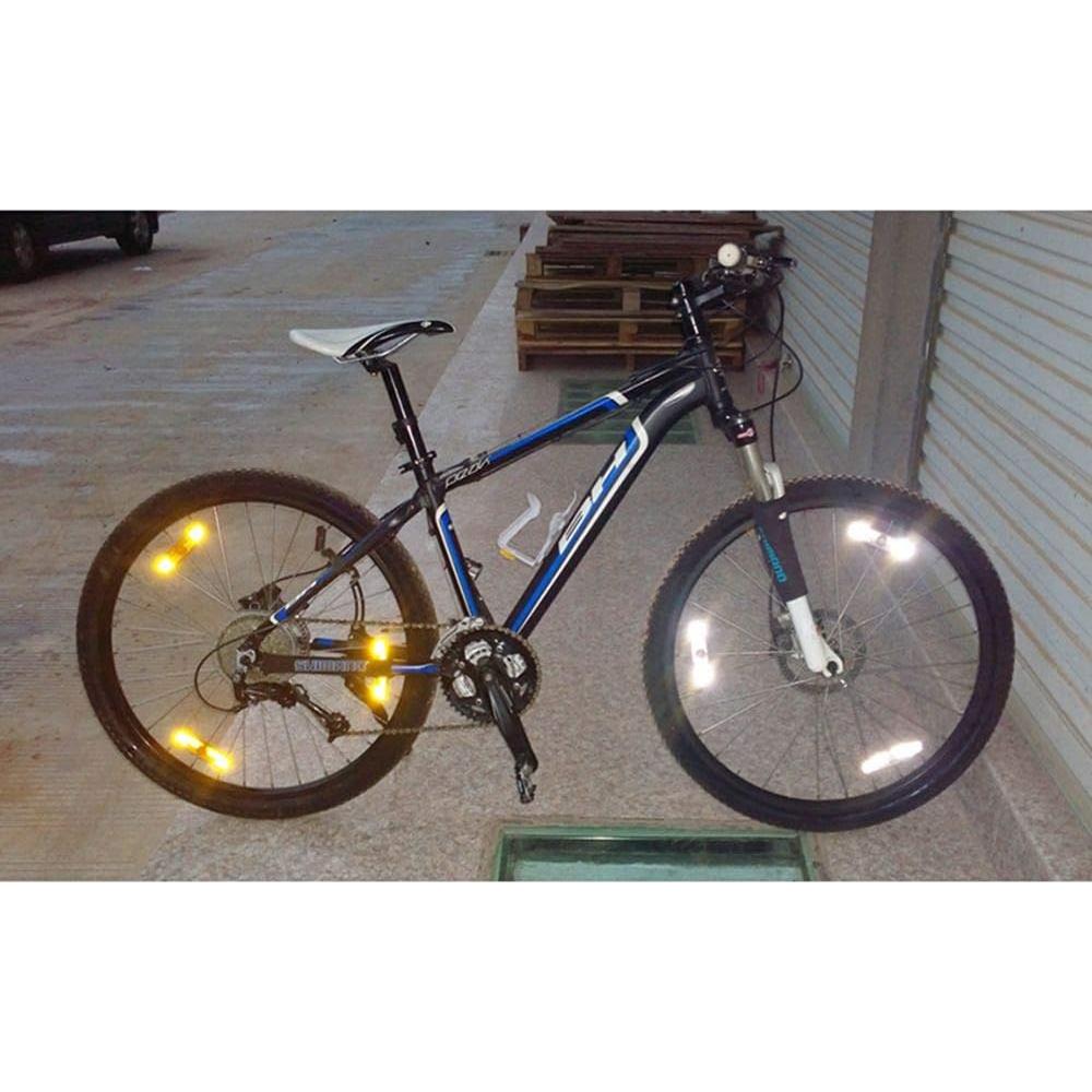 Reflectores de Rueda de Bicicleta EORTA 4 Piezas Amarillo y Blanco
