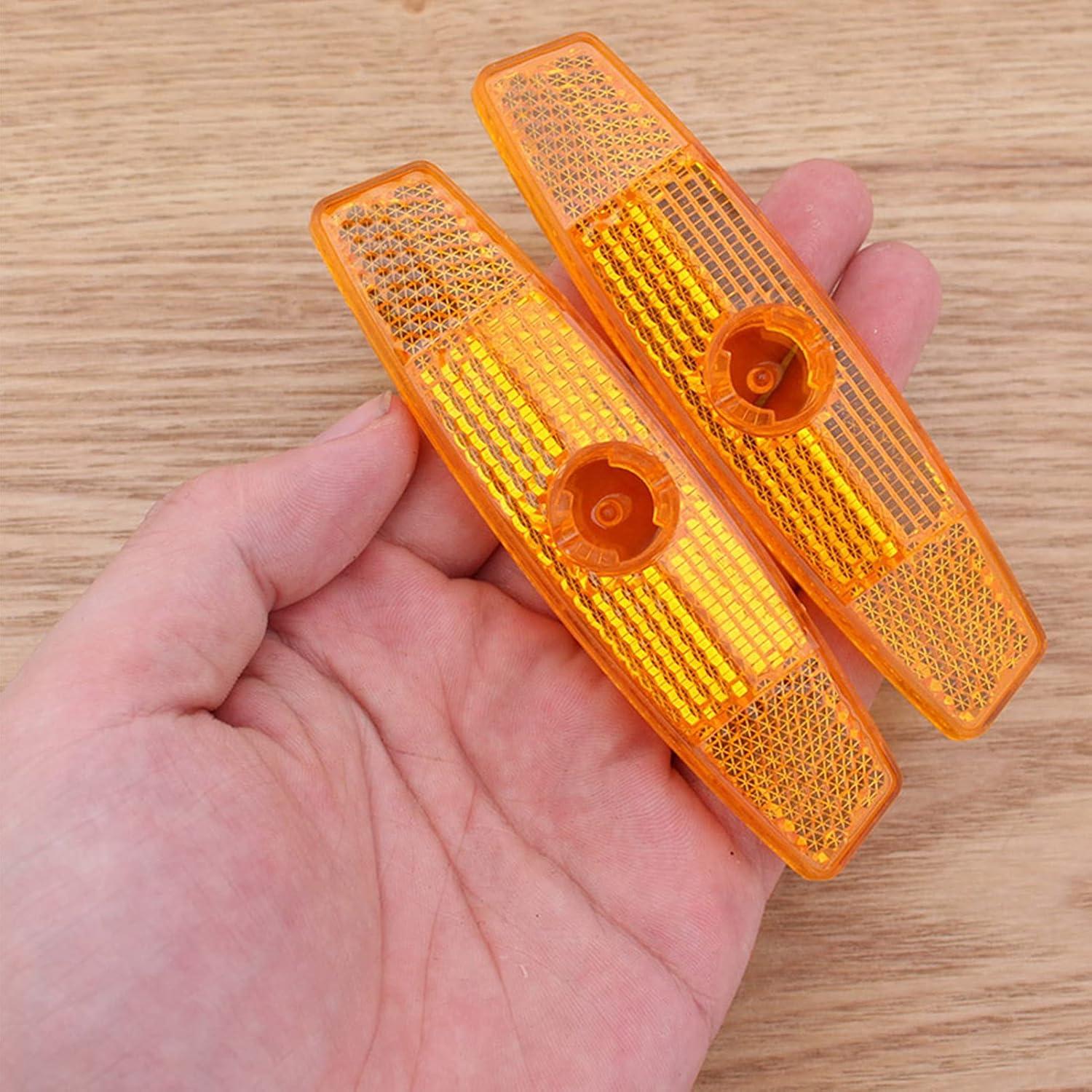 Reflectores de Rueda de Bicicleta EORTA 4 Piezas Amarillo y Blanco