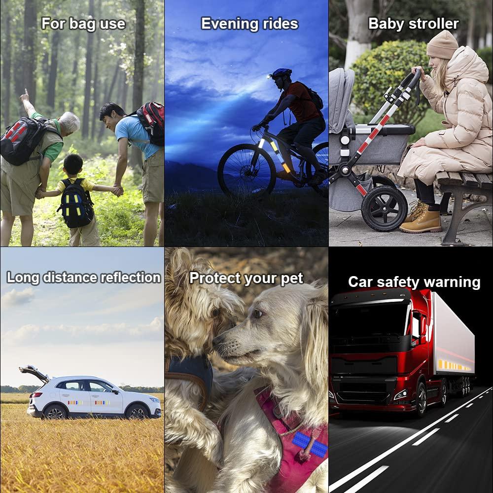 Cinta Reflectante Impermeable MDOZQ 12 Piezas 4 Colores