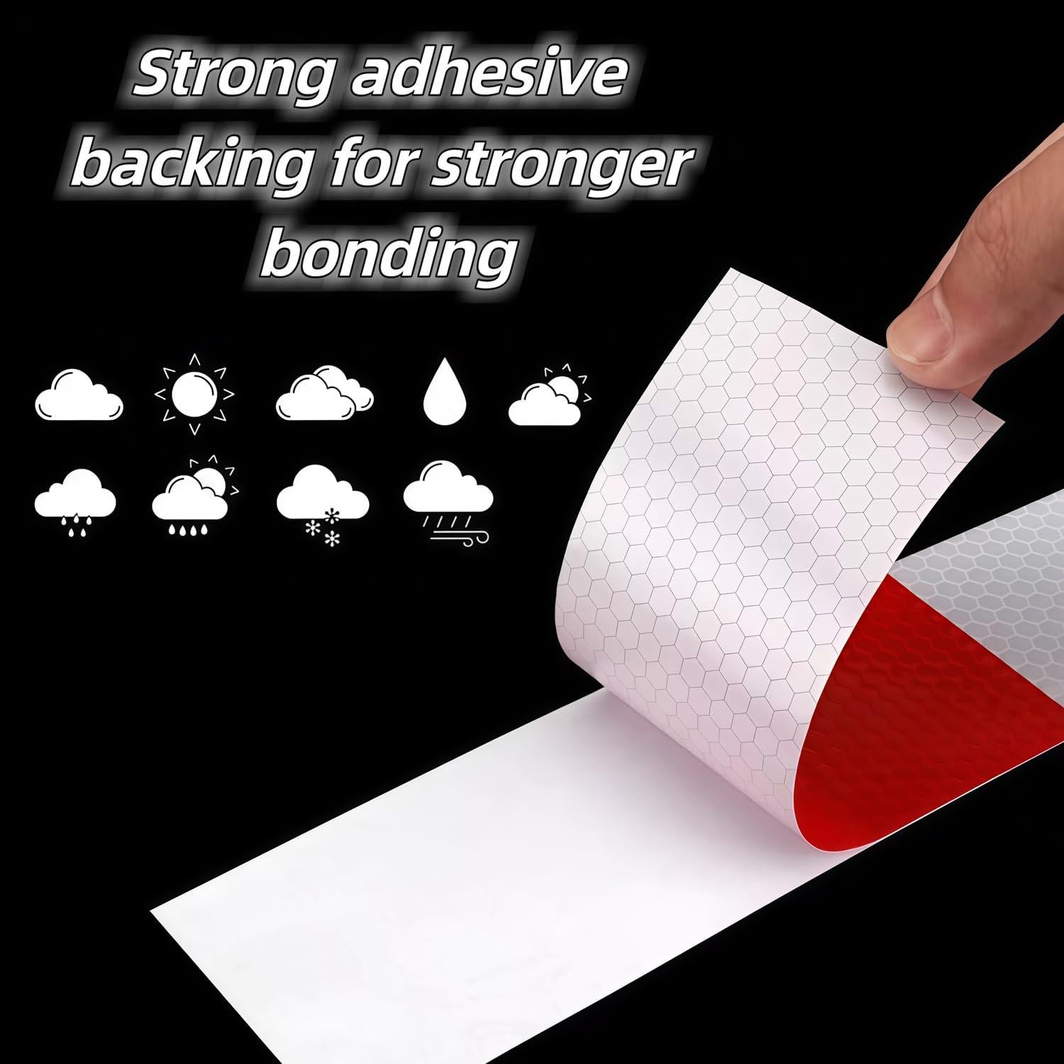 Cinta Reflectante 30 Pcs XIAXIANOVA 5x30cm Rojo/Blanco DOT-C2