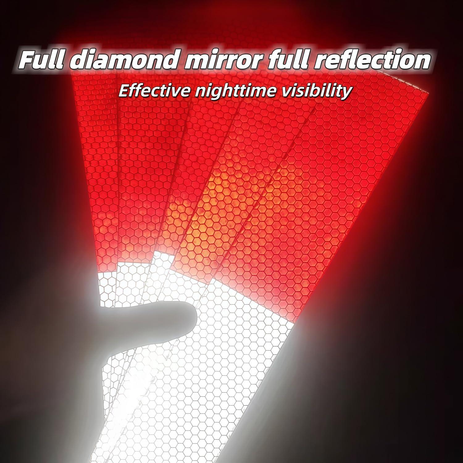 Cinta Reflectante 30 Pcs XIAXIANOVA 5x30cm Rojo/Blanco DOT-C2