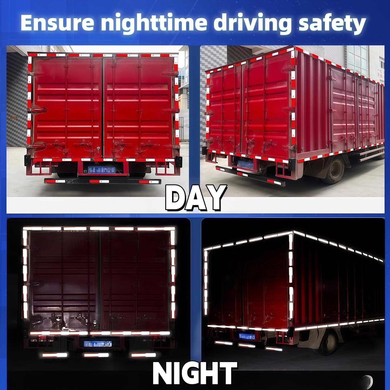 Cinta Reflectante 30 Pcs XIAXIANOVA 5x30cm Rojo/Blanco DOT-C2