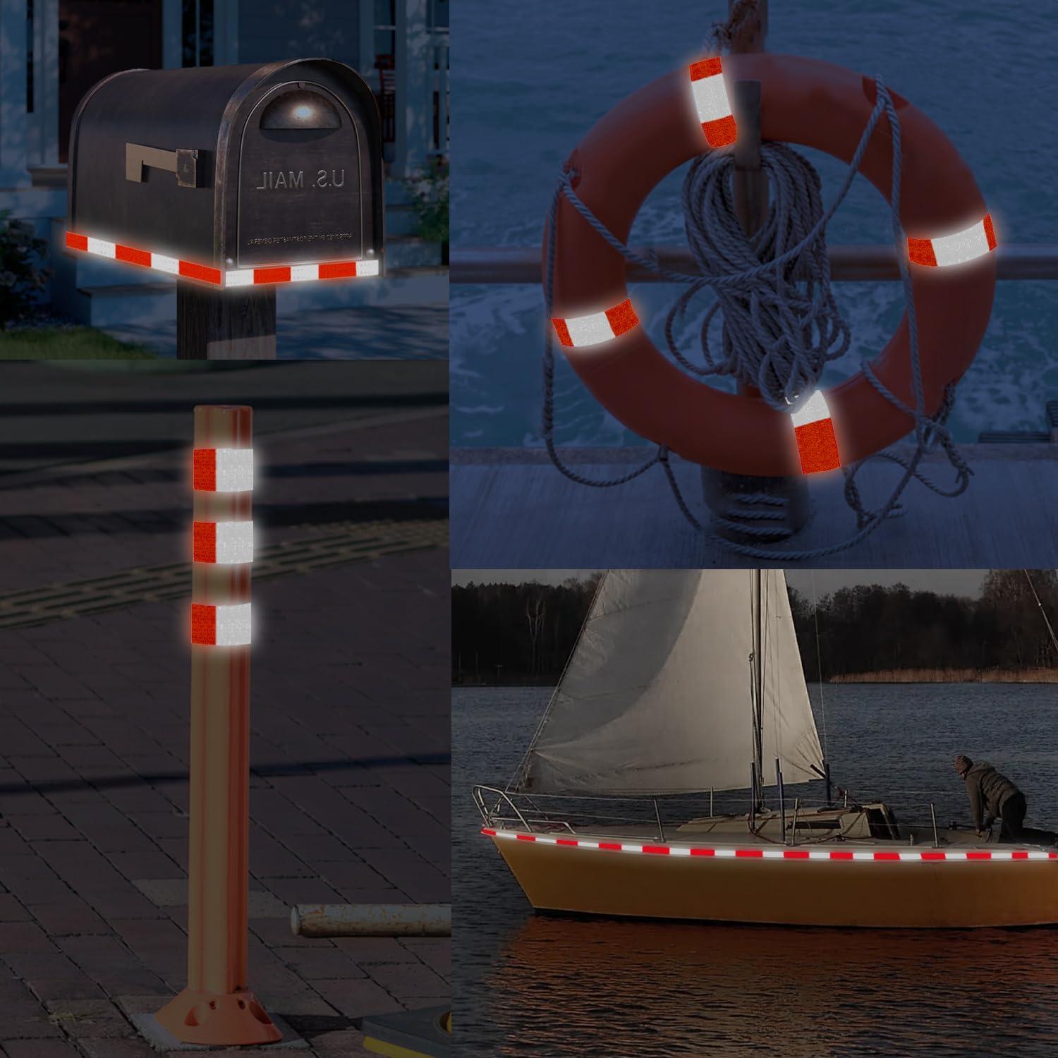 Cinta Reflectante 30 Pcs XIAXIANOVA 5x30cm Rojo/Blanco DOT-C2