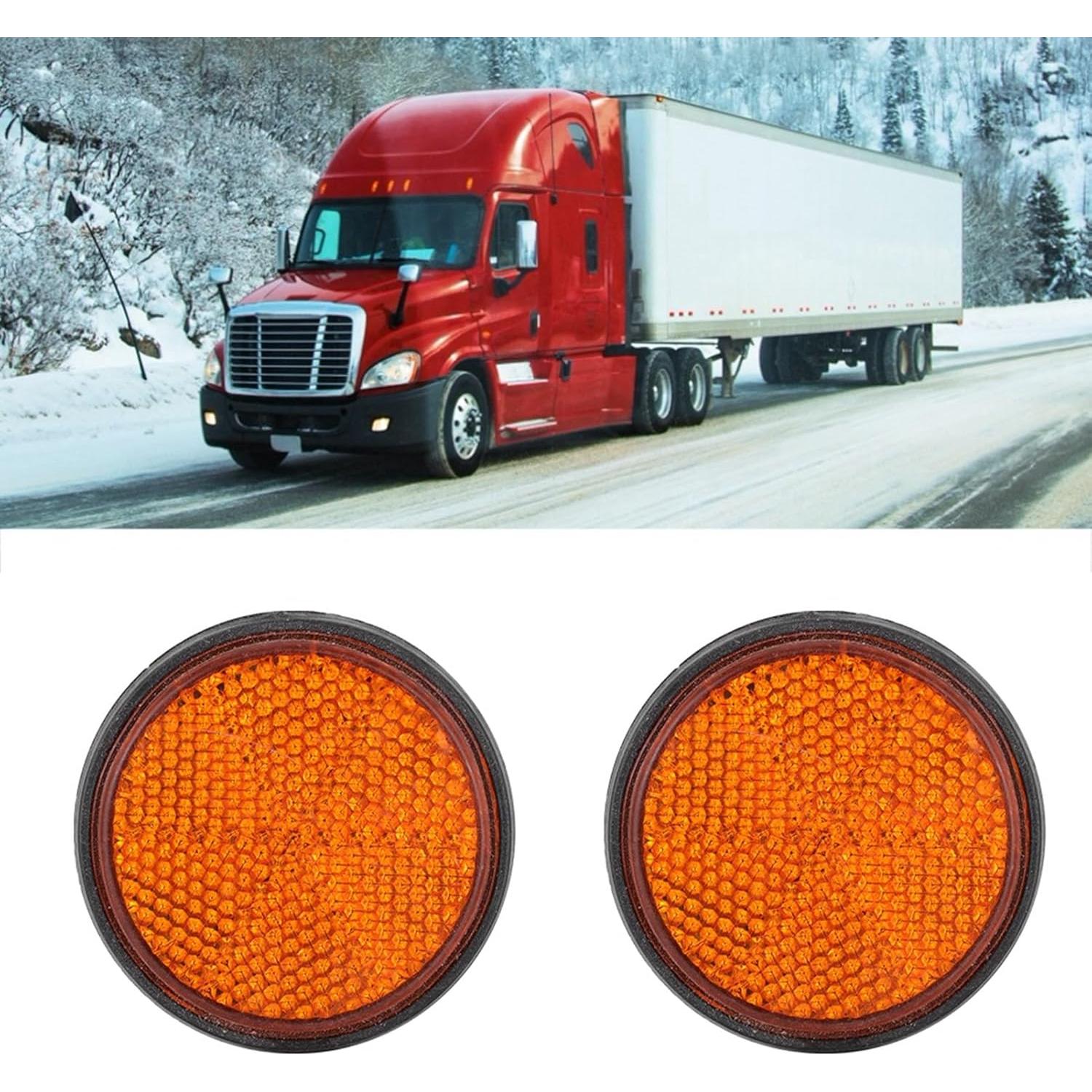 Reflectores Redondos Universales Gorgeri para Motocicleta - 2 Pcs