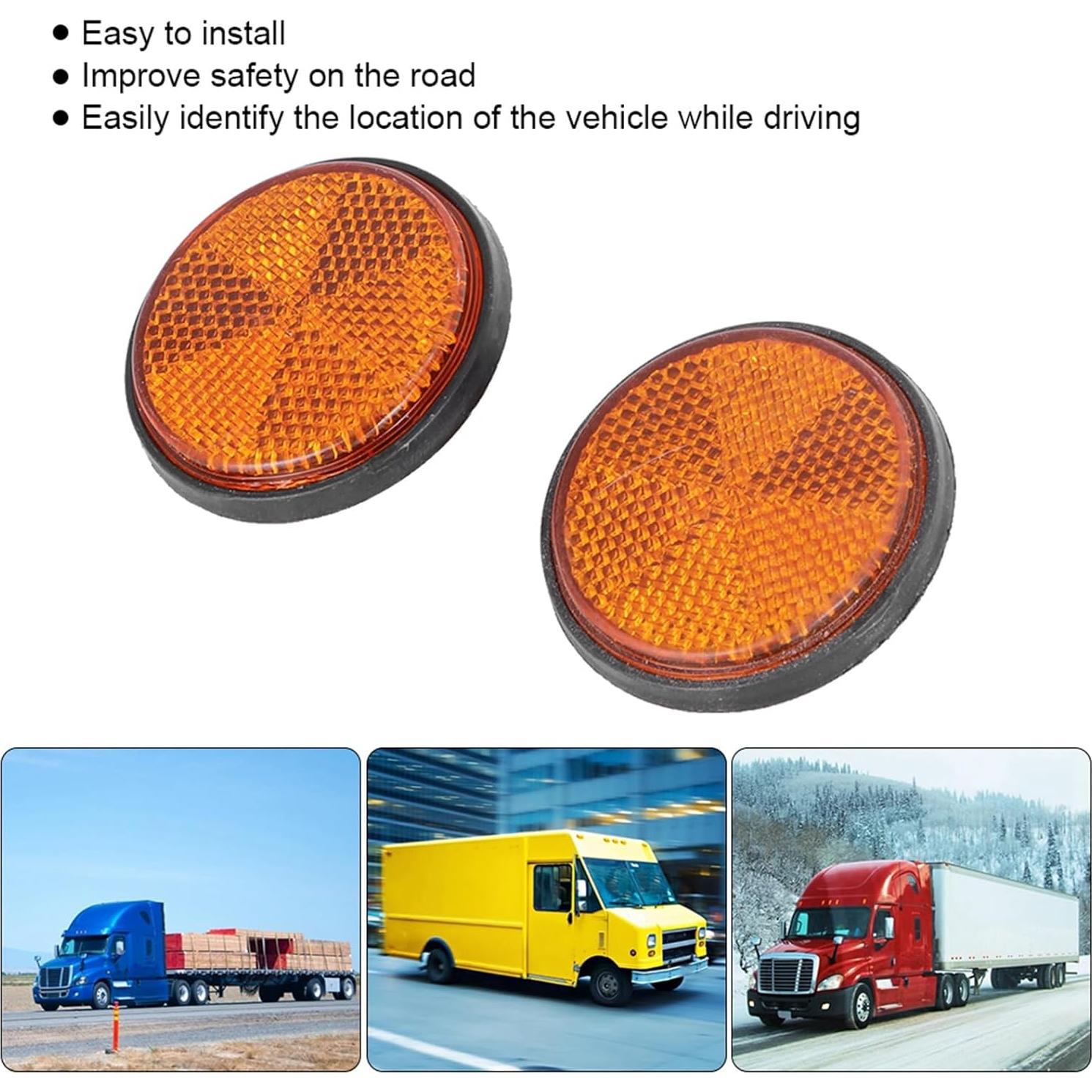 Reflectores Redondos Universales Gorgeri para Motocicleta - 2 Pcs