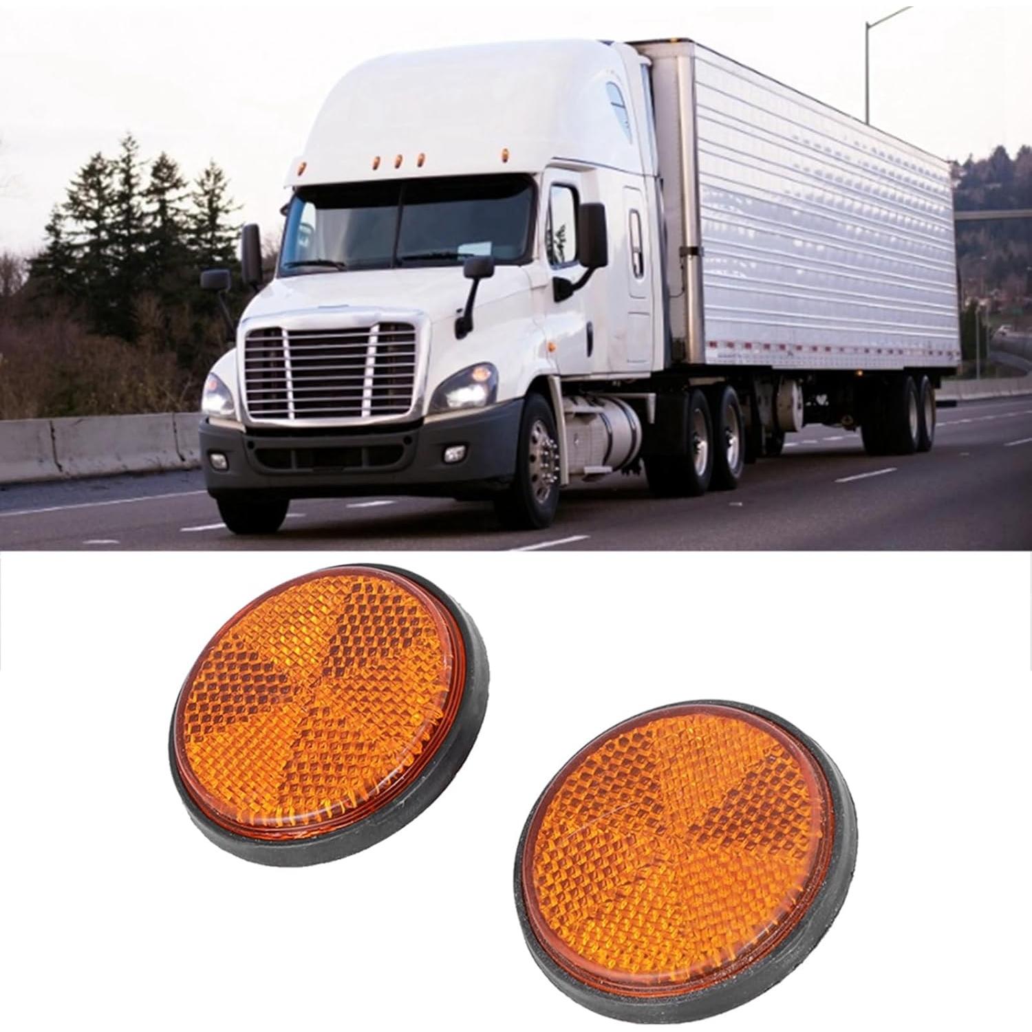 Reflectores Redondos Universales Gorgeri para Motocicleta - 2 Pcs