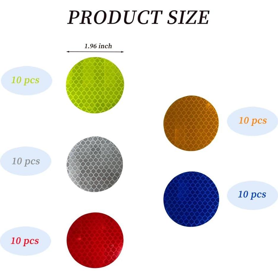 50 Calcomanías Reflectantes Fenaetimo para Seguridad Vehicular