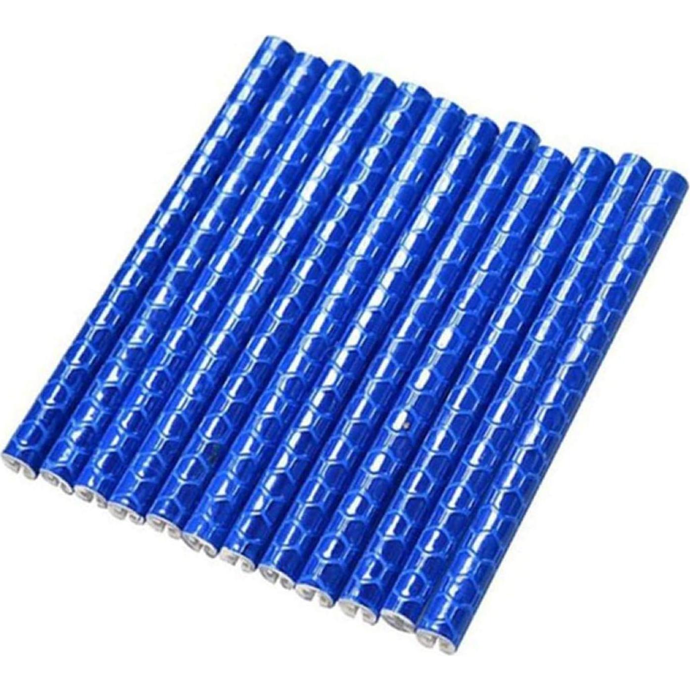 72 Piezas Reflectores de Rueda SOPINEKO para Bicicleta Azul