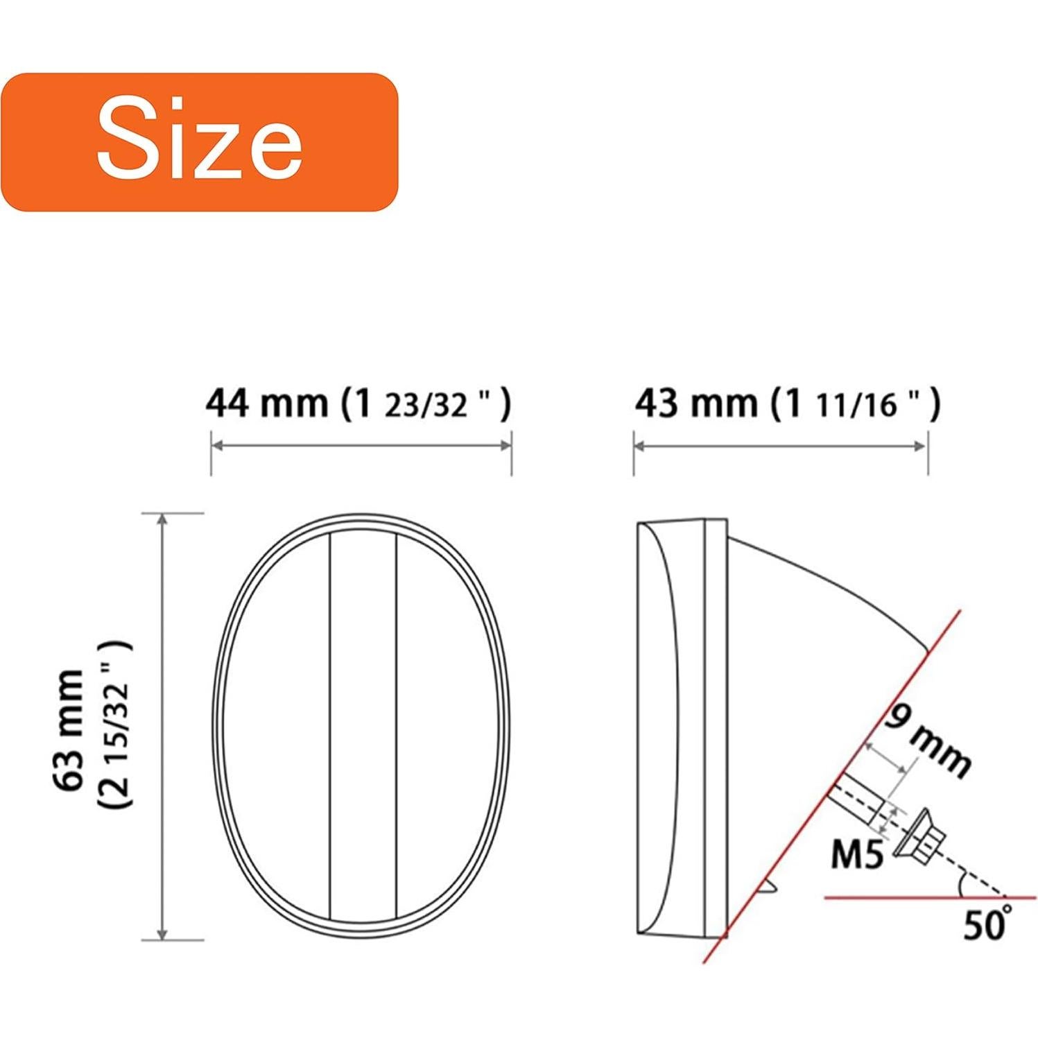 Reflector Ovalado para Guardabarros Trasero WELNENT - Alta Visibilidad
