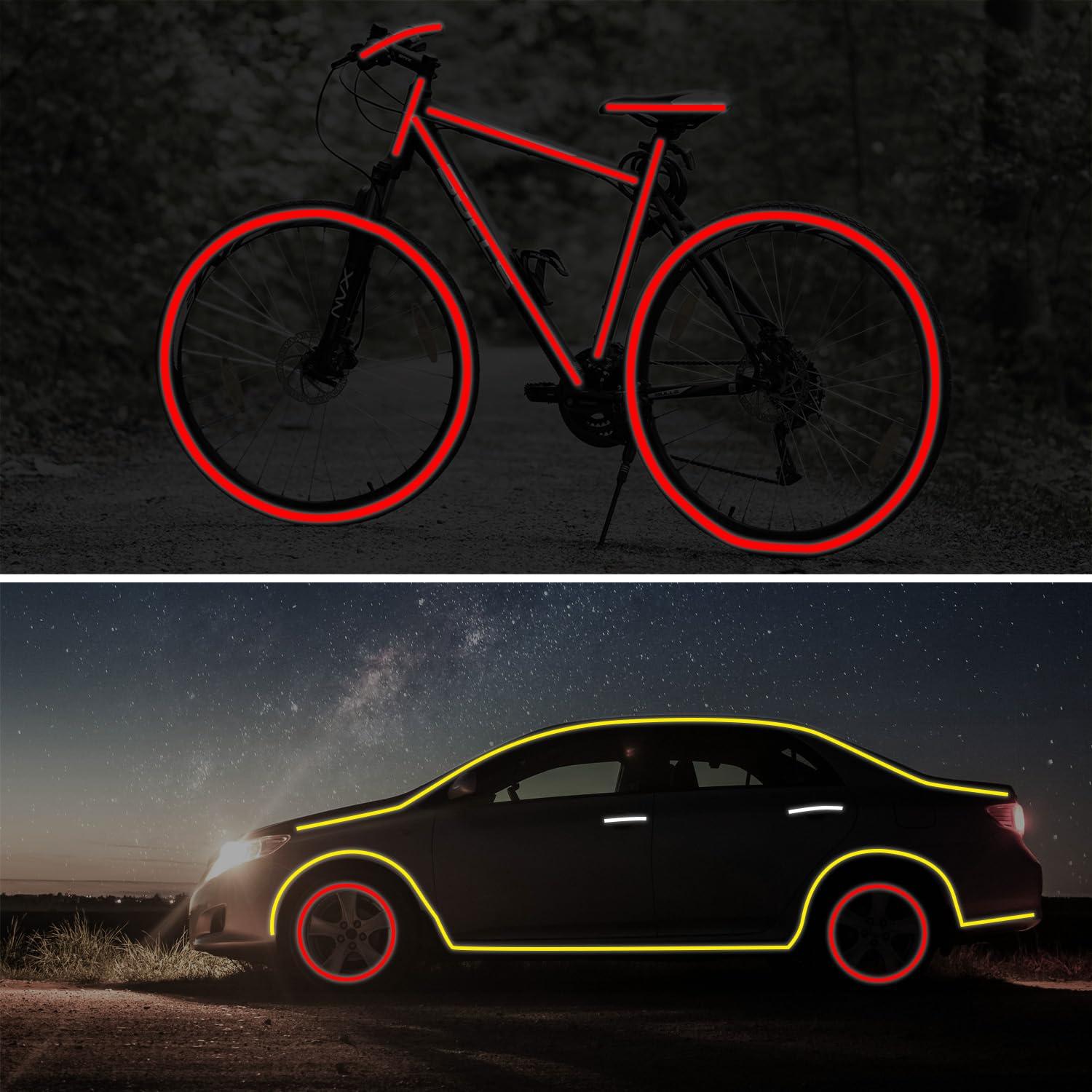 3 Rollos de Cinta Reflectante PVC 2.5 cm x 3 m Maodai