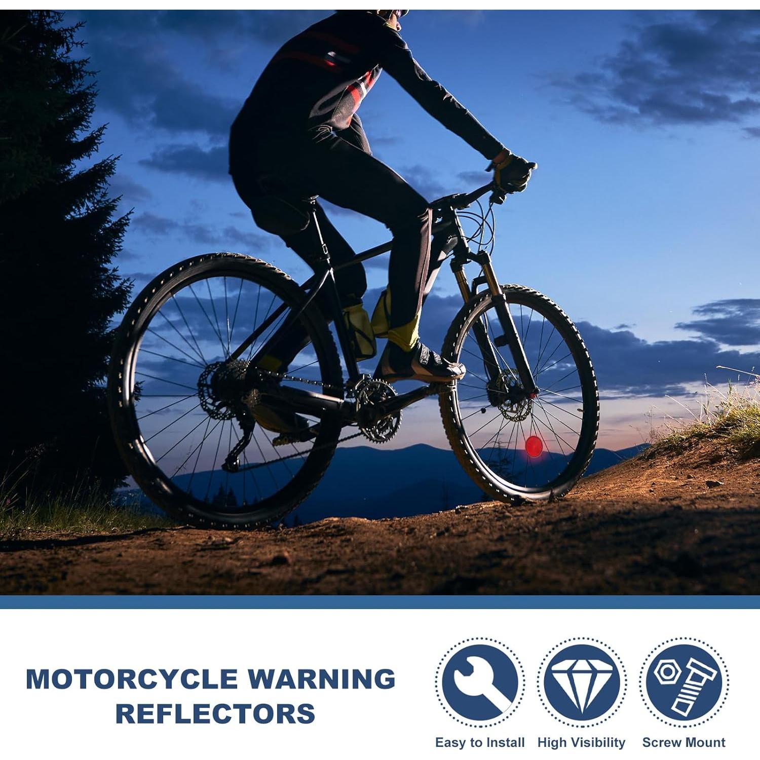 Reflectores Traseros PATIKIL 10 Pcs Azul para Motocicleta