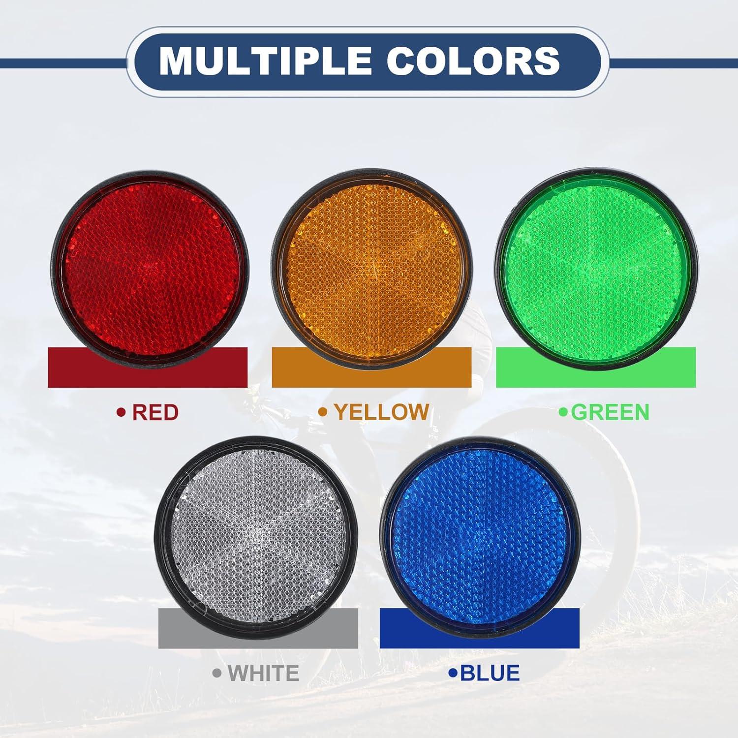 Reflectores Traseros PATIKIL 10 Pcs Azul para Motocicleta