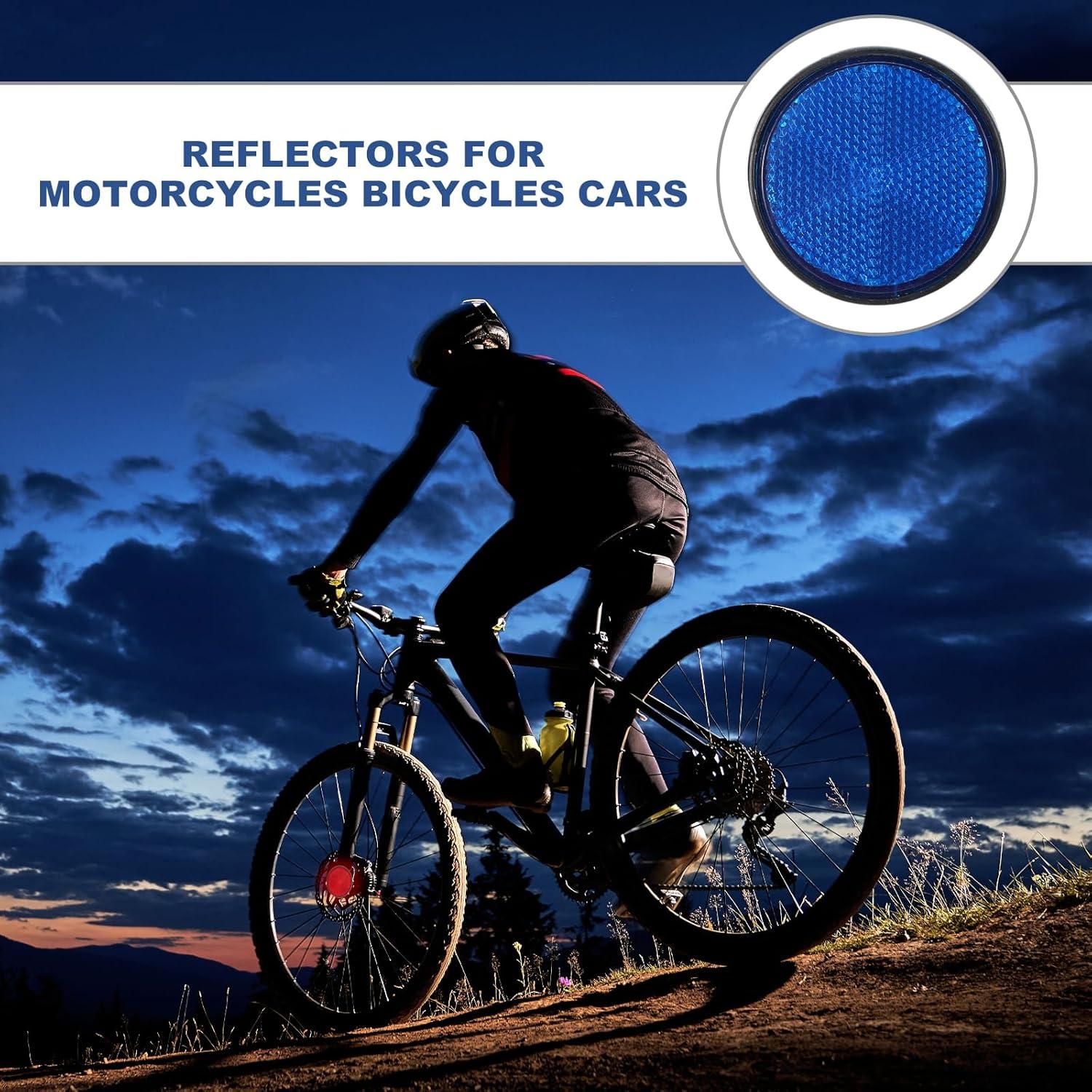 Reflectores Traseros PATIKIL 10 Pcs Azul para Motocicleta