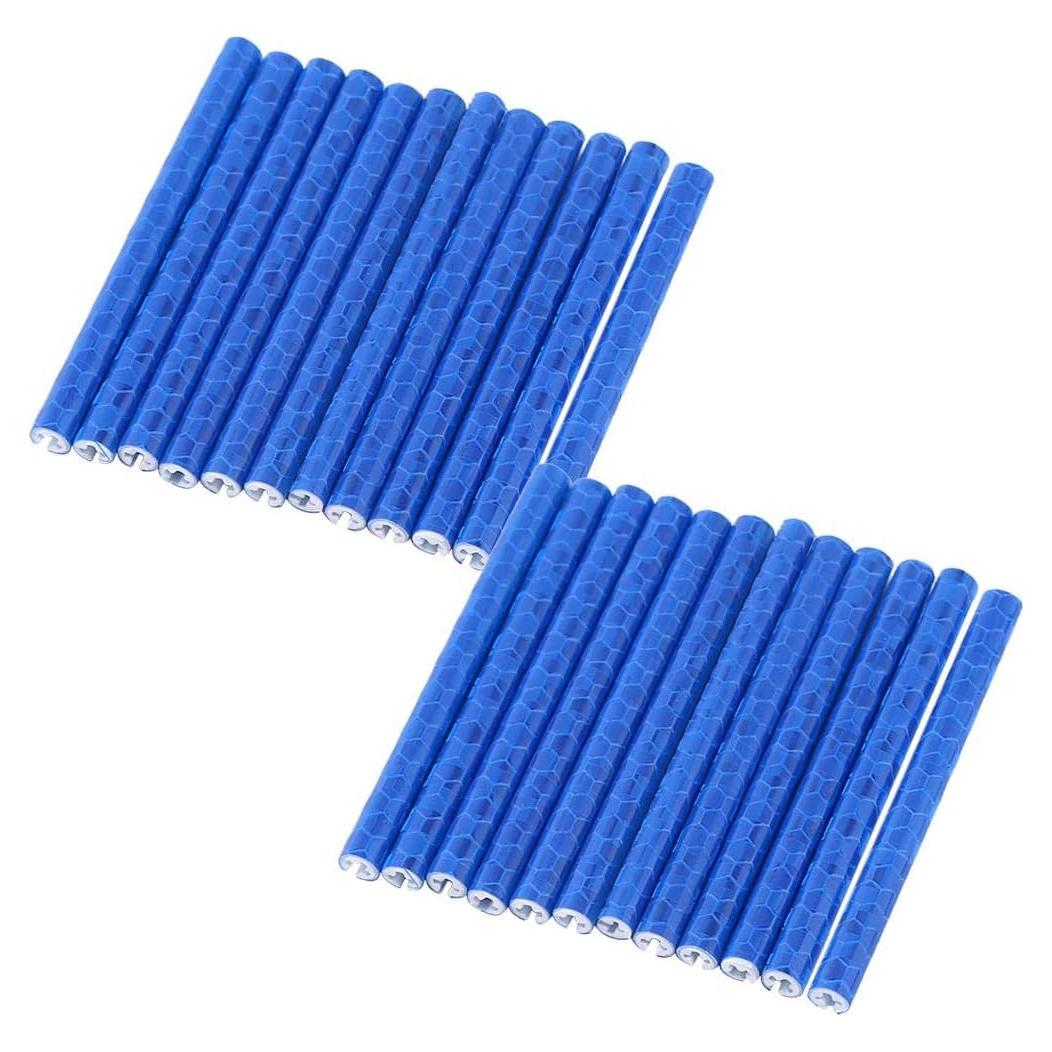 24 Clips Reflectores Coloridos Keenso para Ruedas de Bicicleta