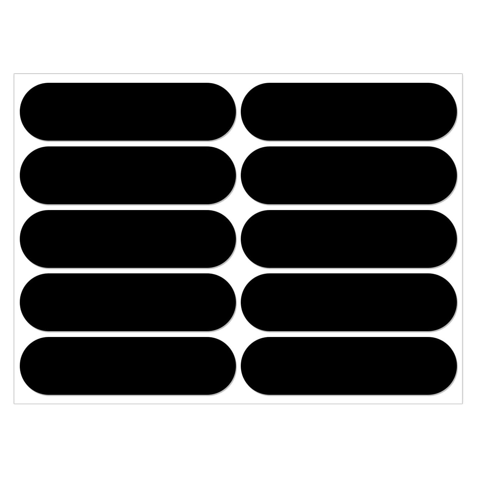 10 Calcomanías Reflectantes Negras AOZUO para Casco y Bicicleta