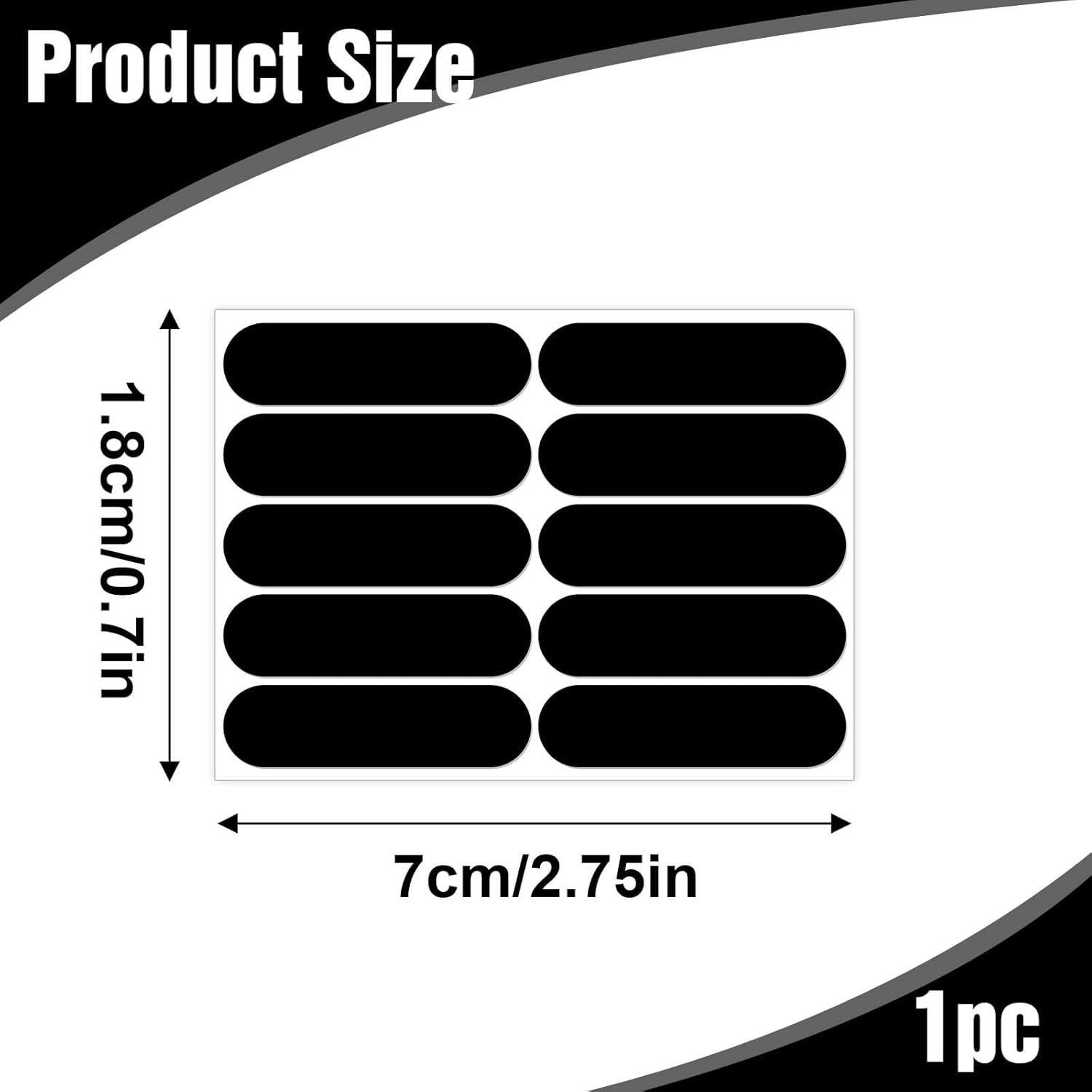 10 Calcomanías Reflectantes Negras AOZUO para Casco y Bicicleta