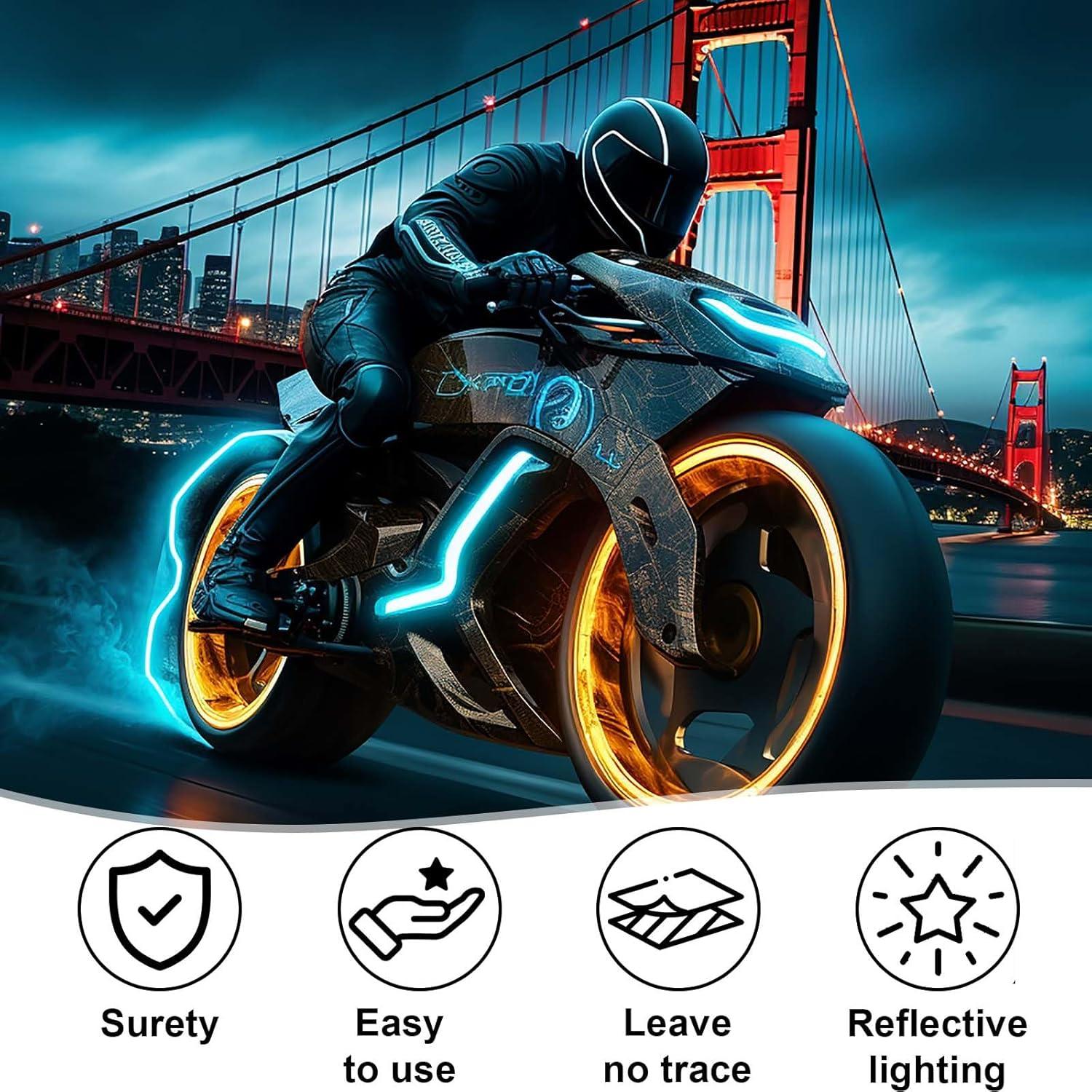 10 Calcomanías Reflectantes Negras AOZUO para Casco y Bicicleta