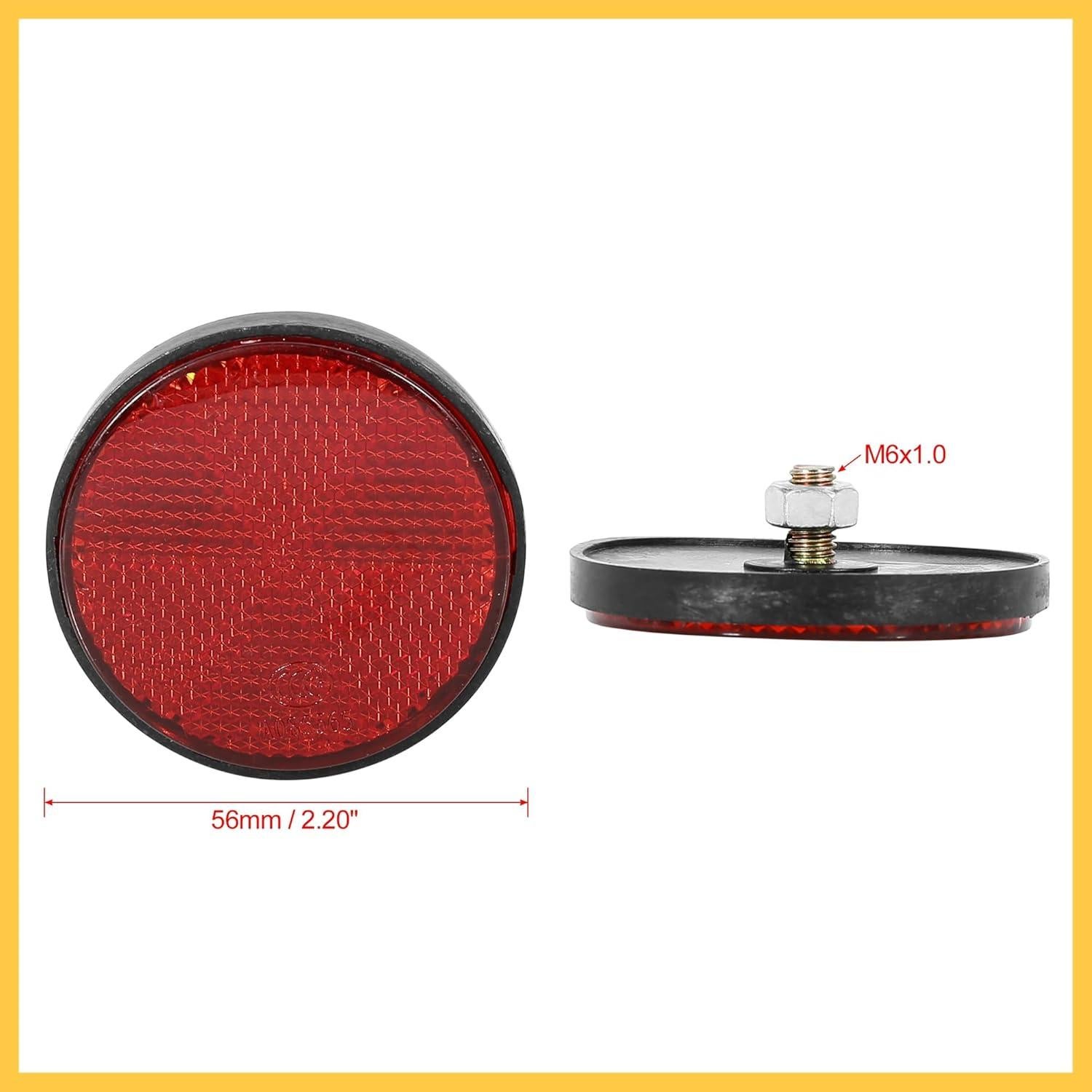 Reflectores de Advertencia Rojo REPAIROCK M6x1.0 para Moto