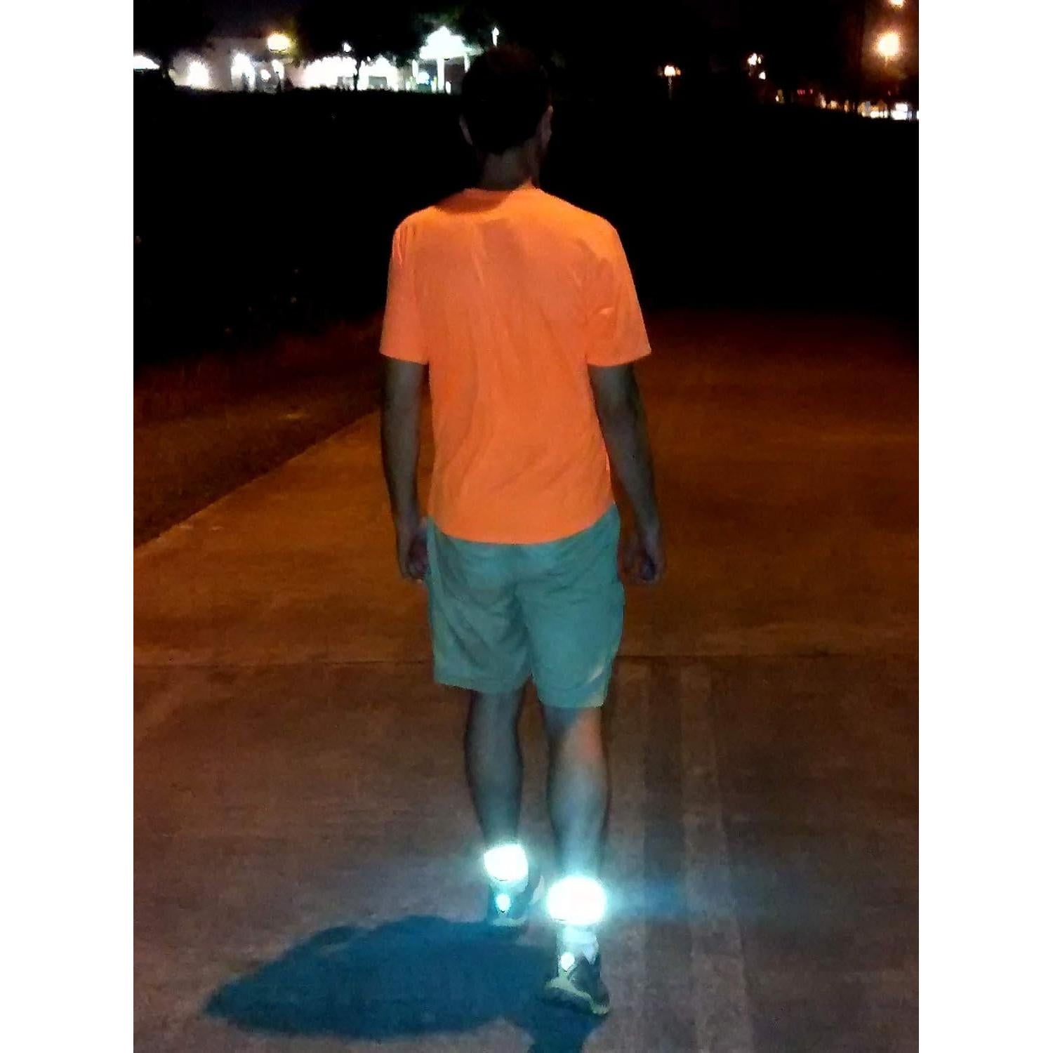 Bandas Reflectantes Leg Shield para Tobillos - Plata - 2 Unidades