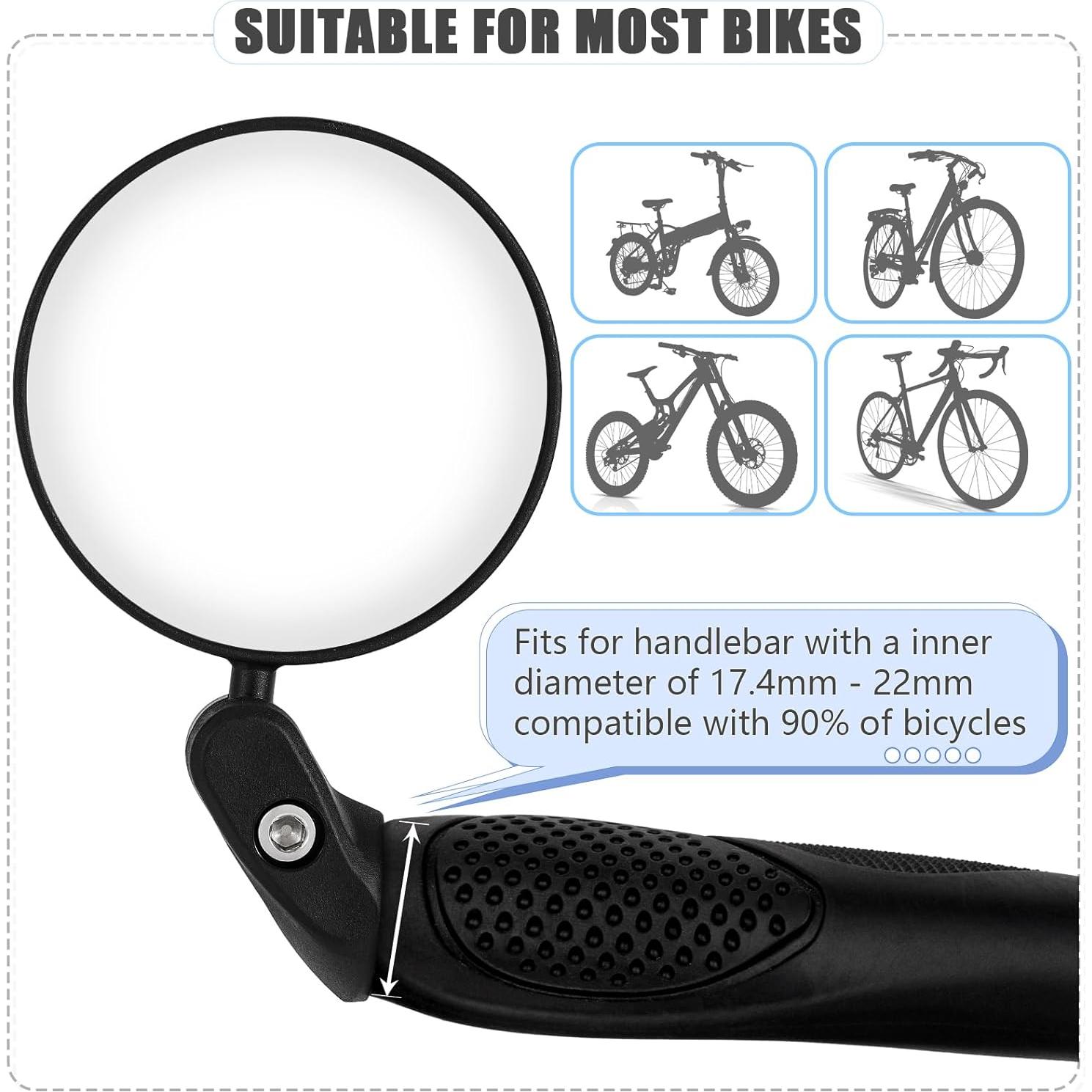 Espejos Retrovisores de Bicicleta TAGVO 360° Ajustables HD (2 PCS)