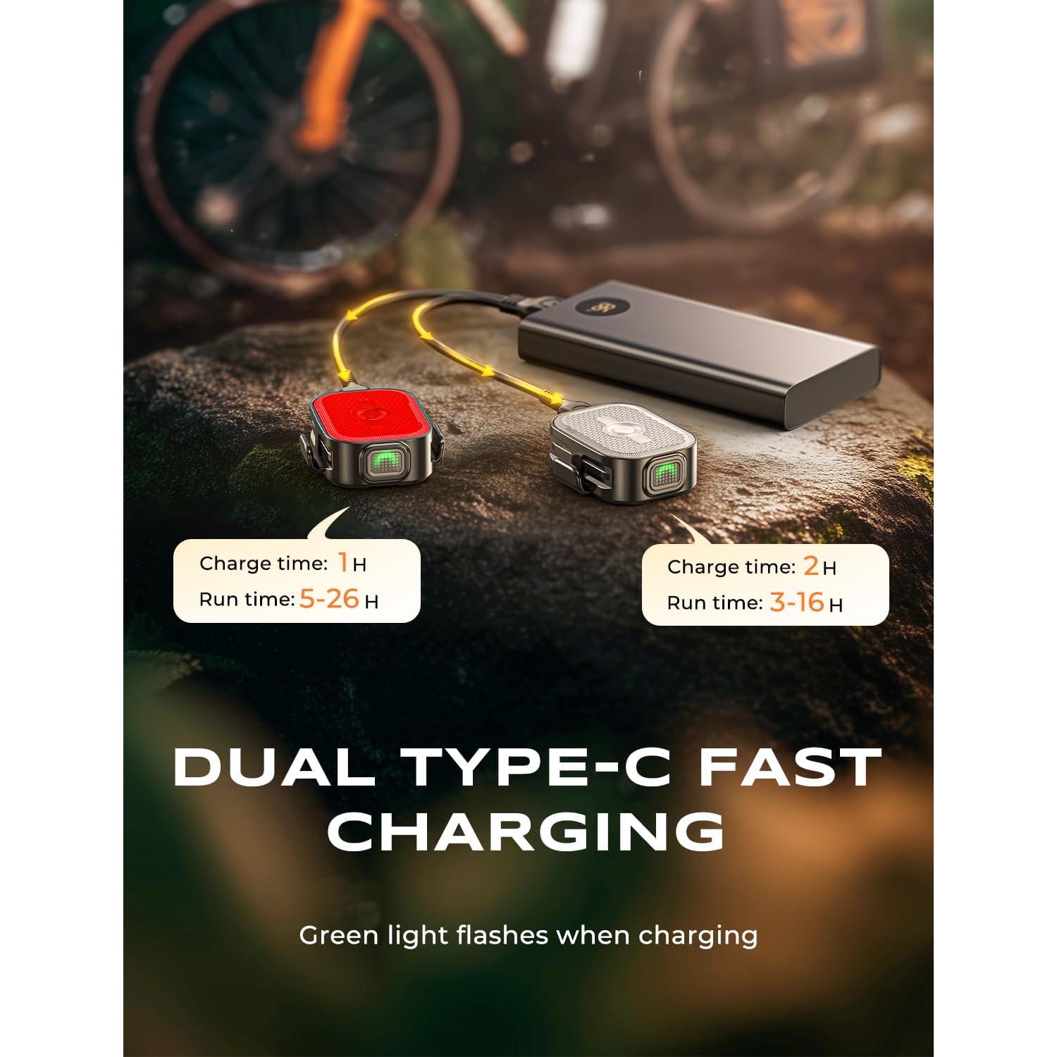 Juego de Luces para Bicicleta Viccux Q11, IP65, 14 Modos