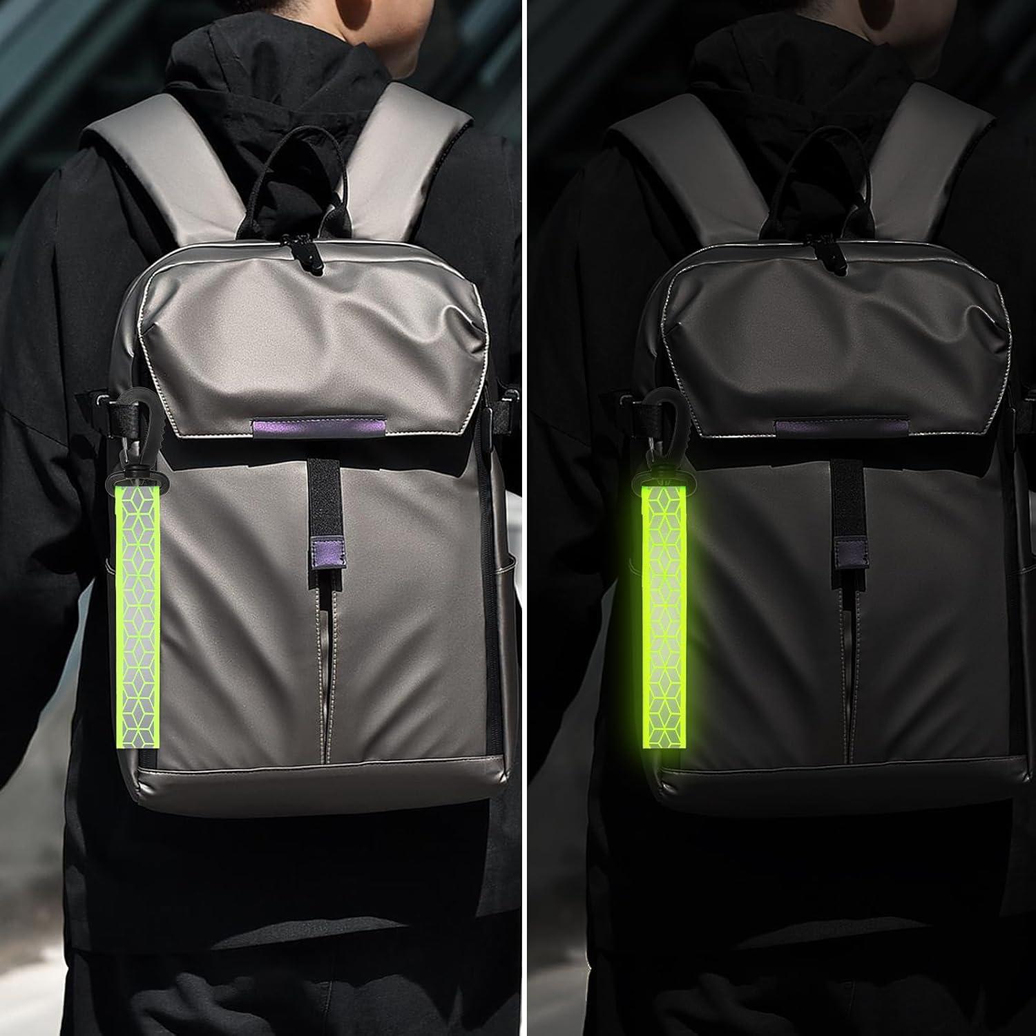 6 Correas Reflectantes Verdes InnoHHustle para Mochilas