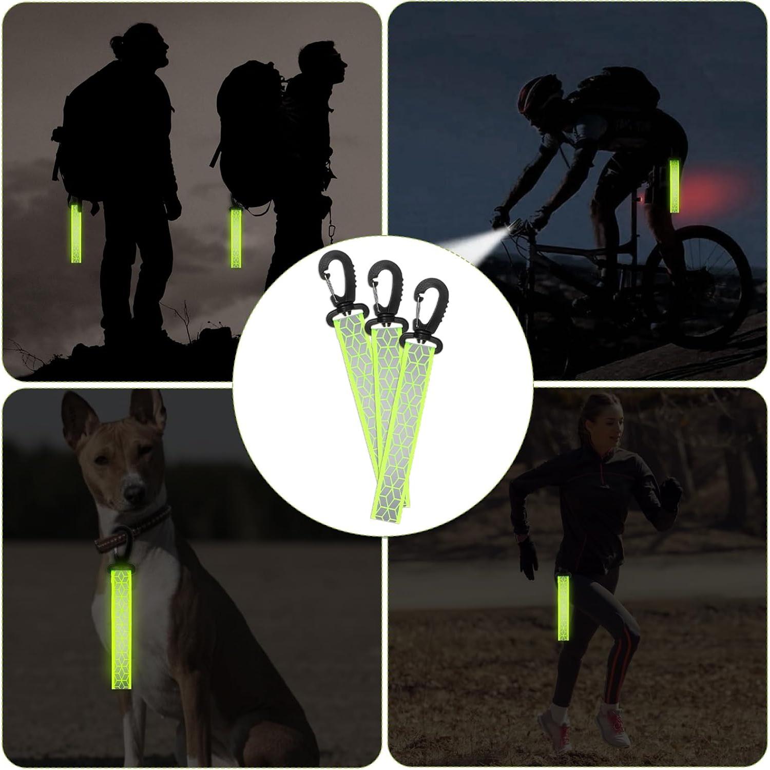 6 Correas Reflectantes Verdes InnoHHustle para Mochilas