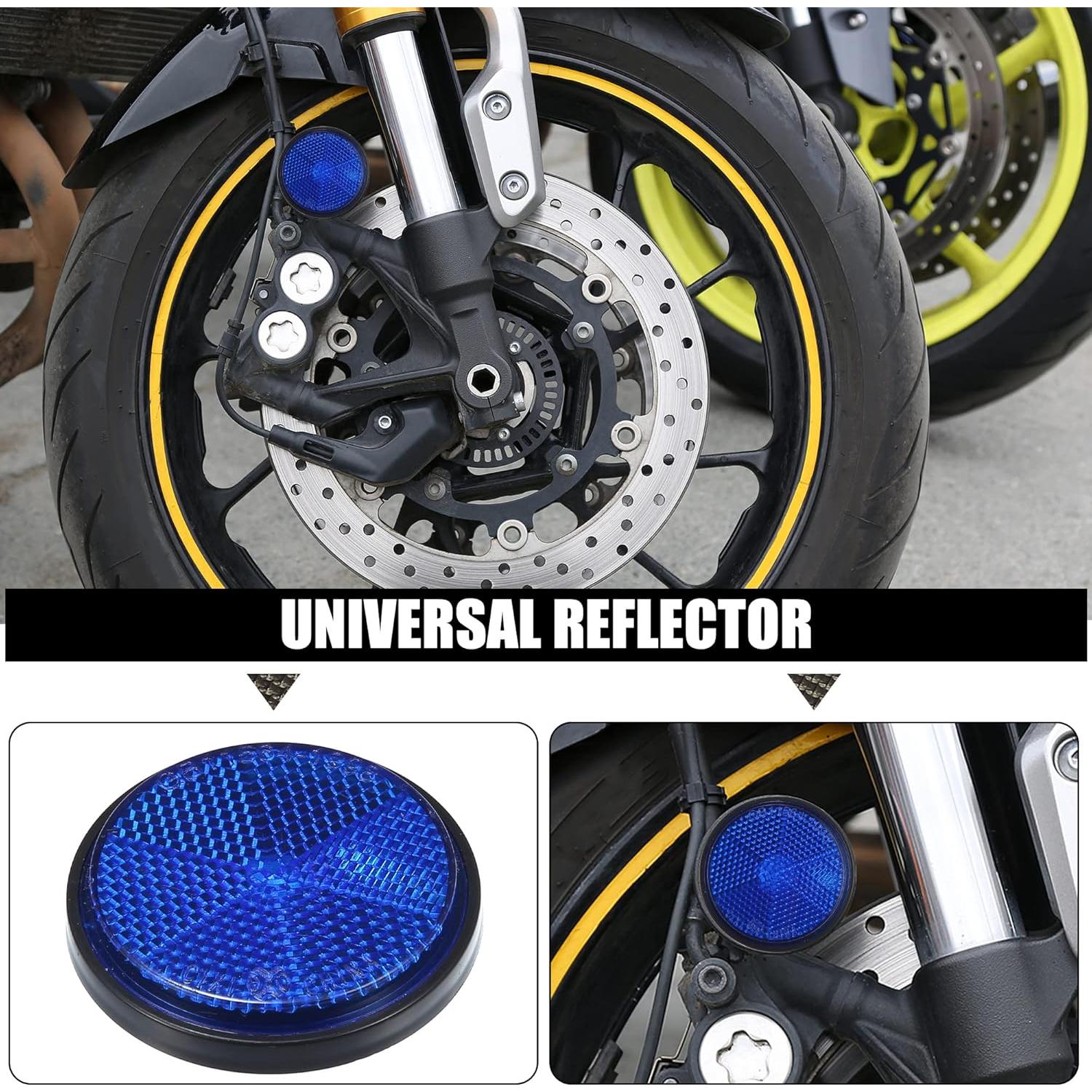 Reflectores Universales X AUTOHAUX 4 Pcs para Motocicleta y Vehículos