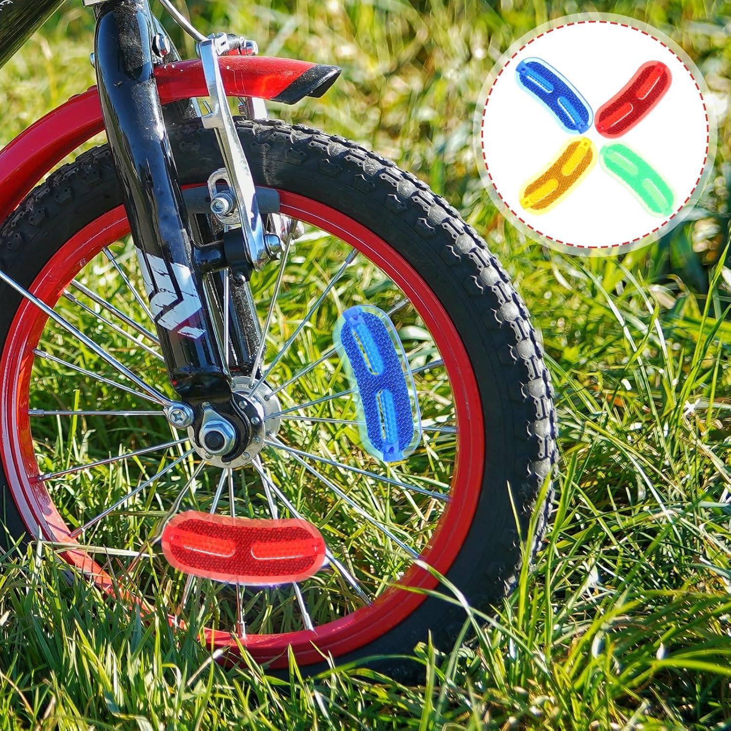 Kisangel 20 Reflectores de Bicicleta para Ruedas - Seguridad Niños