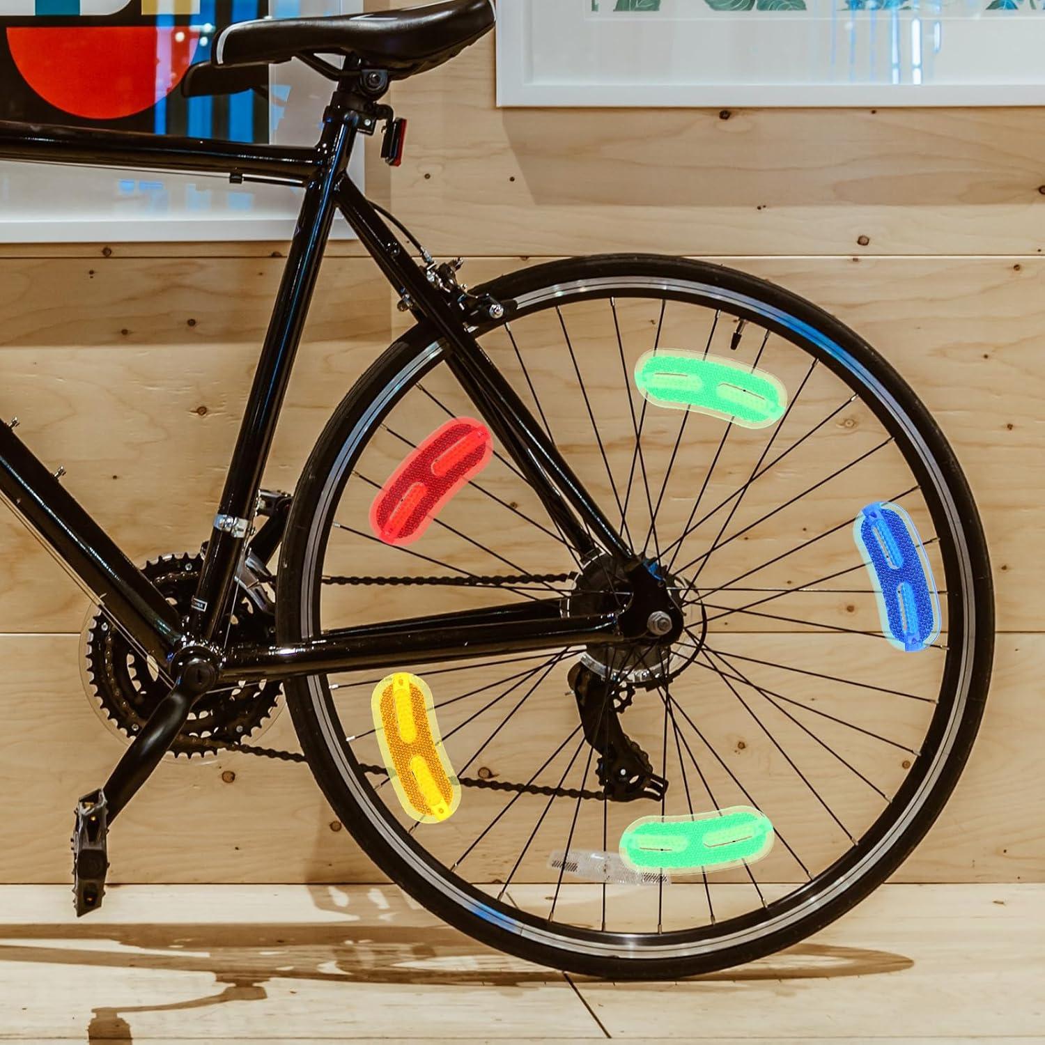 Kisangel 20 Reflectores de Bicicleta para Ruedas - Seguridad Niños