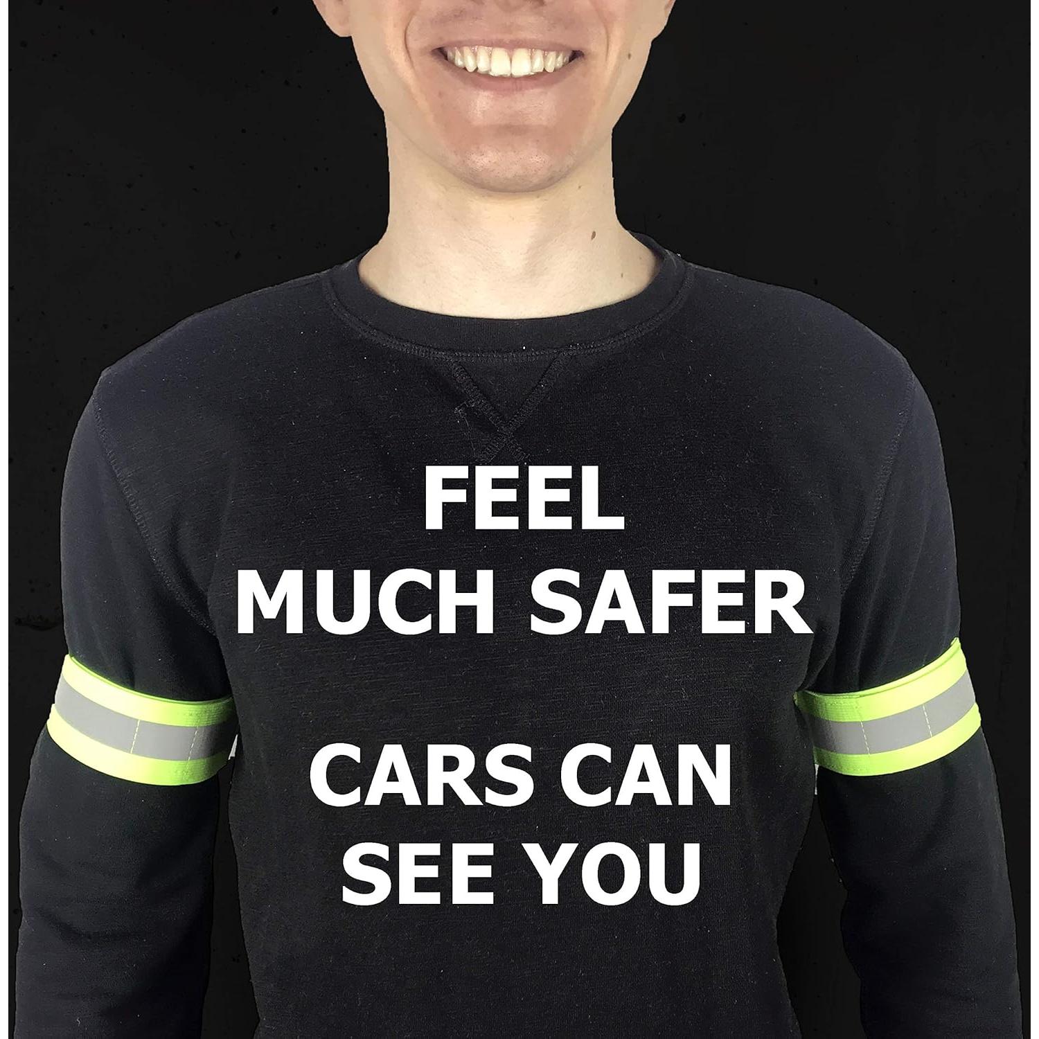 Bandas Reflectantes HiVisible para Correr y Caminar - 2 Unidades