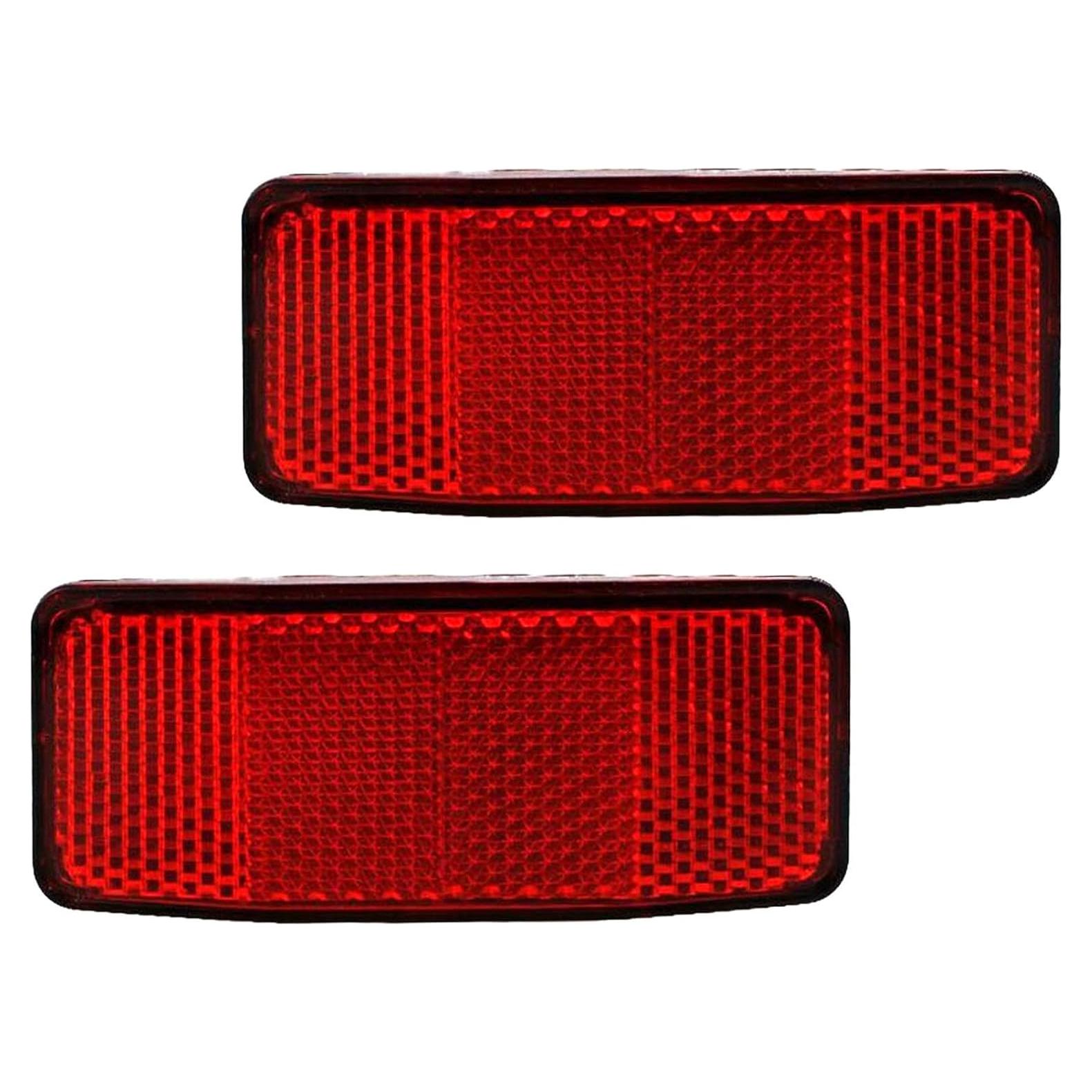 Reflectores Rojos Rectangulares SM SunniMix para Bicicleta - 2 Piezas