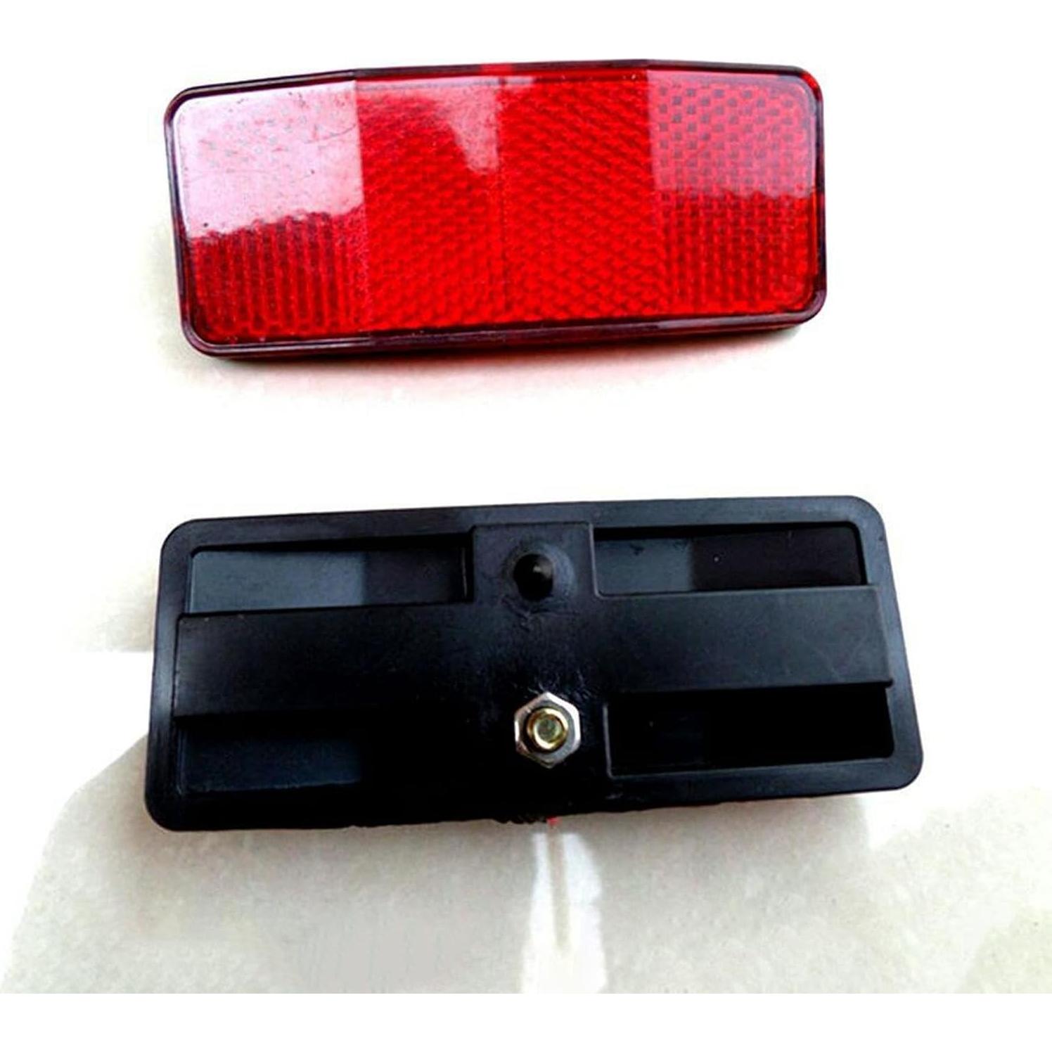 Reflectores Rojos Rectangulares SM SunniMix para Bicicleta - 2 Piezas