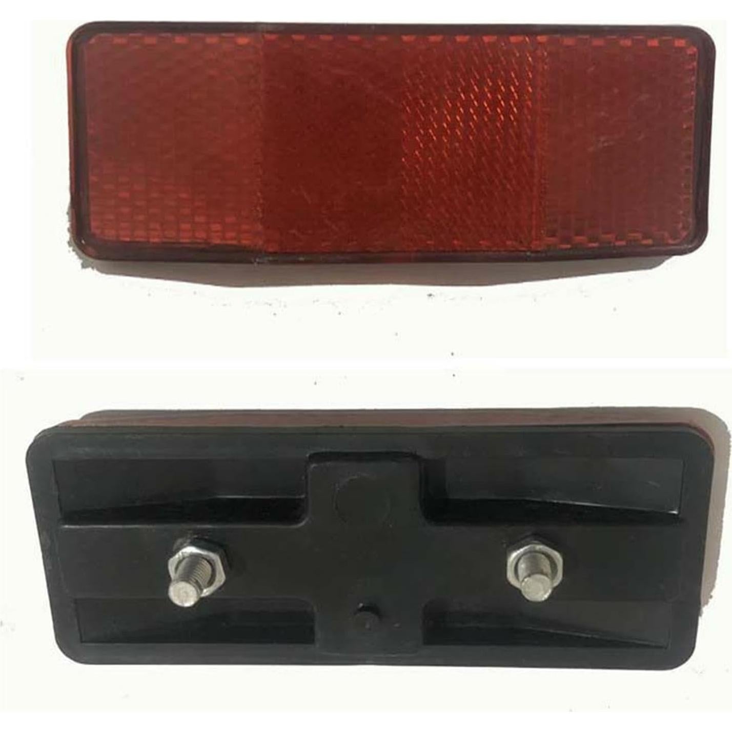 Reflectores Rojos Rectangulares SM SunniMix para Bicicleta - 2 Piezas