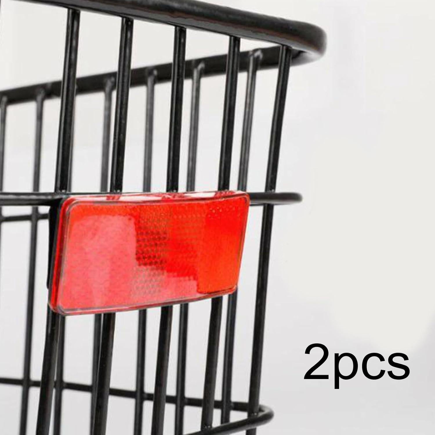 Reflectores Rojos Rectangulares SM SunniMix para Bicicleta - 2 Piezas