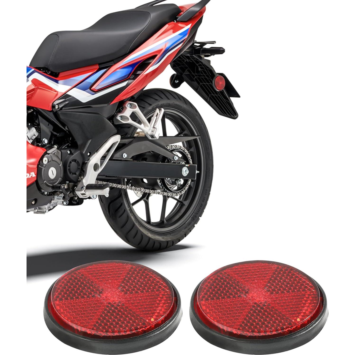 Reflectores Traseros Redondos Qziulr 522SCJSQ001 para Motocicleta