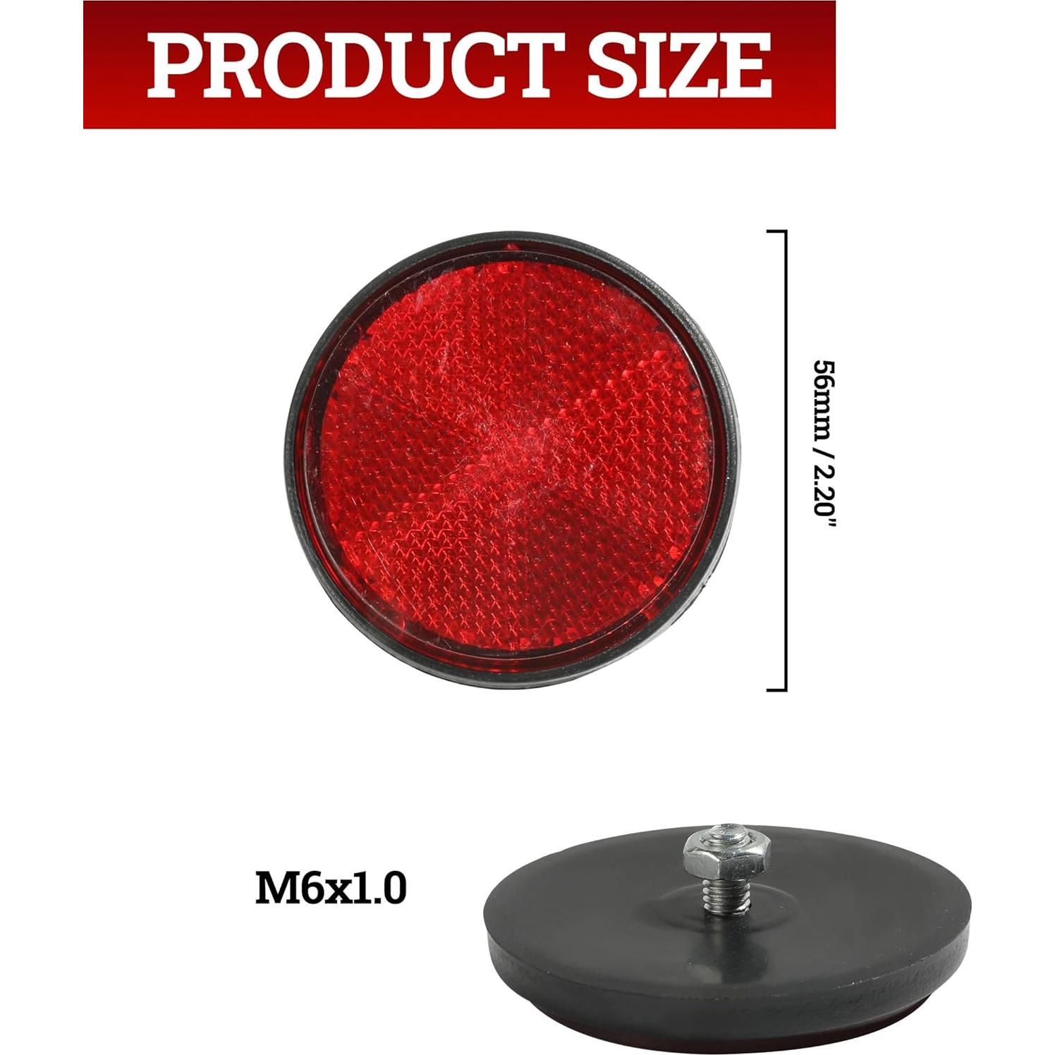 Reflectores Traseros Redondos Qziulr 522SCJSQ001 para Motocicleta