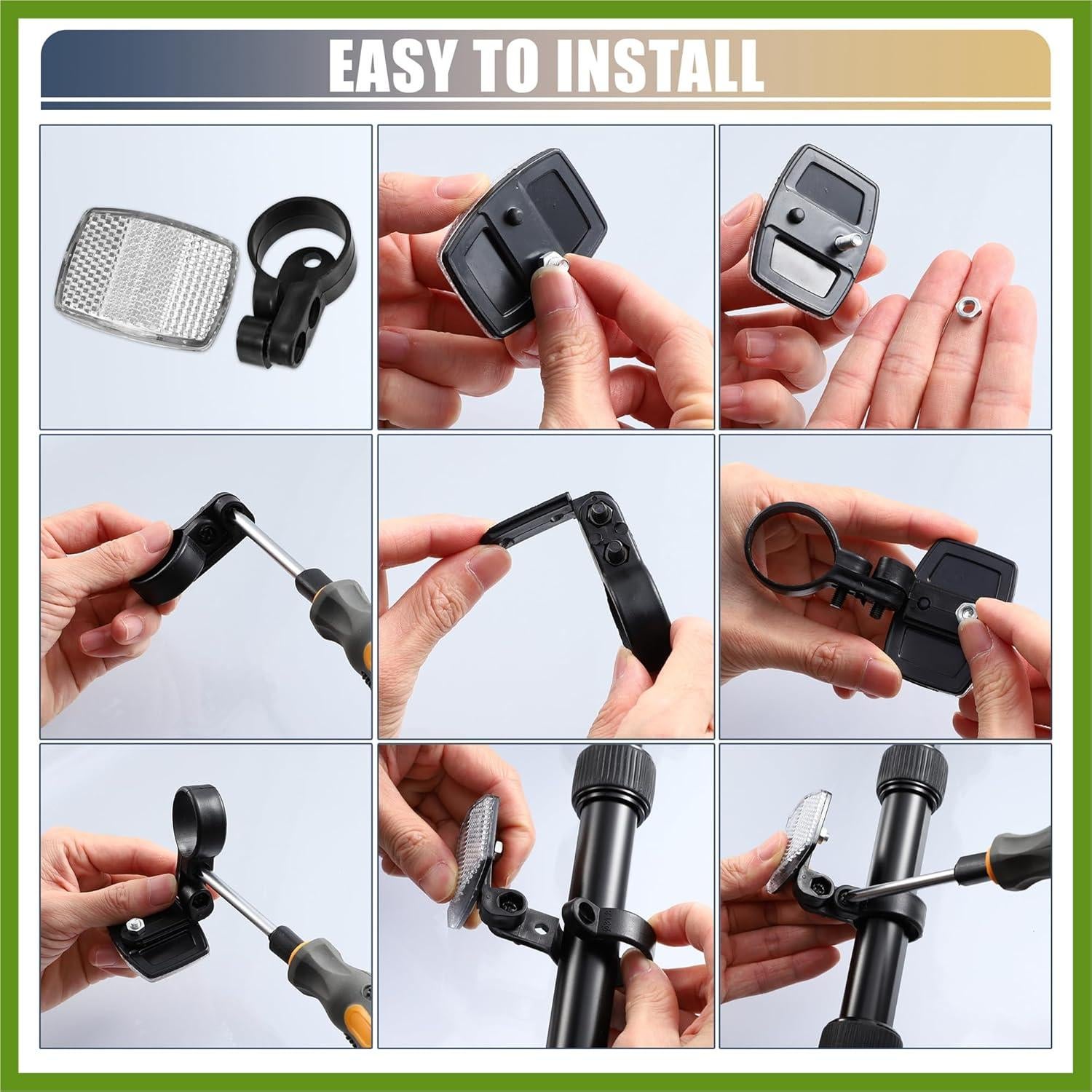 Kit de Reflectores de Seguridad para Bicicleta HOPESPANNER 10 Piezas