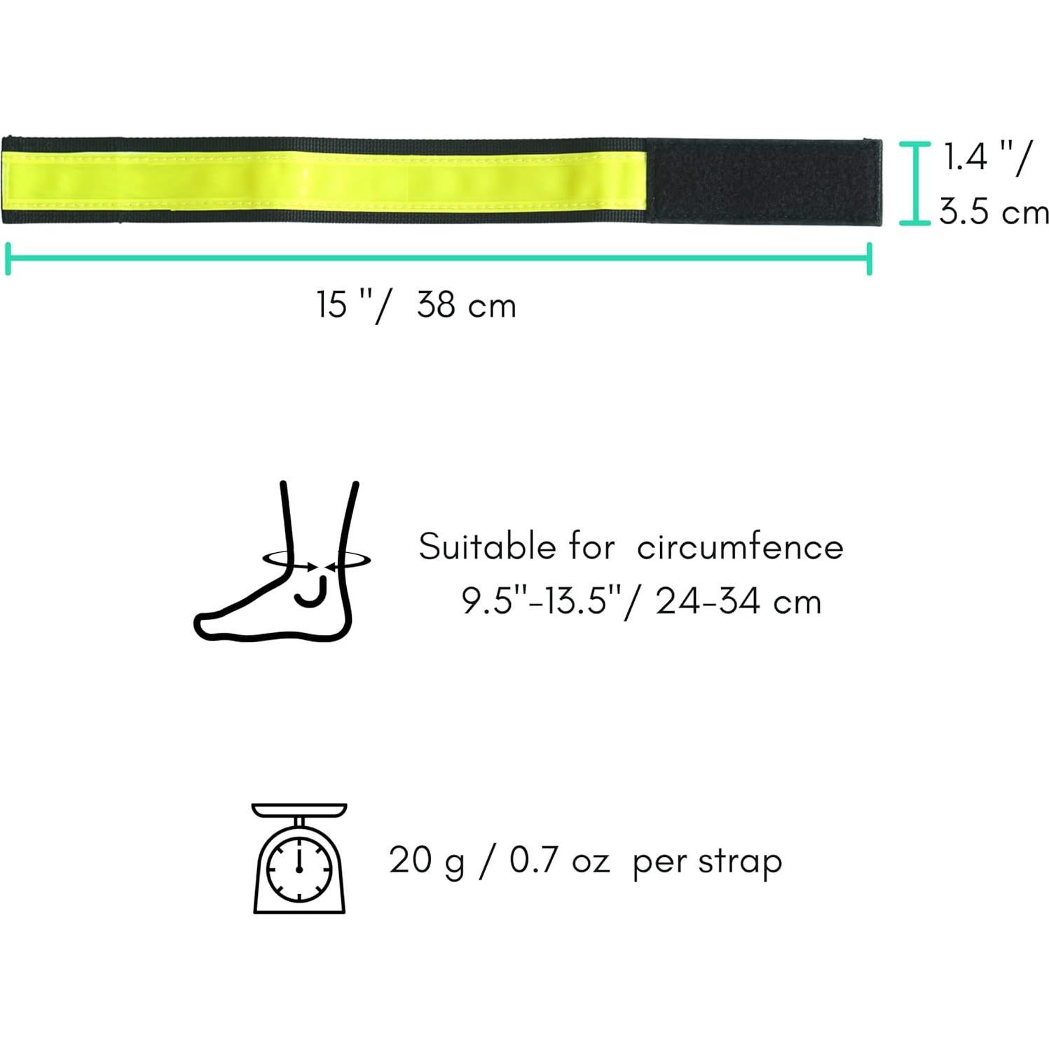Bandas Reflectantes de Seguridad Vincita - Verde - Par de 2